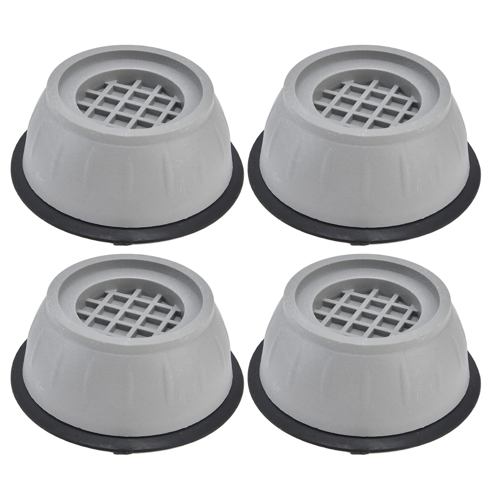 4-Pack Anti Vibration Pads for Washing Machine - Shockproof Non-Slip Rubber Feet Stabilizers - Prevents Walking & Noise - Fits Dryer, Refrigerator, Furniture & Bed Bases (9cm/3.5in) - Perfect for Laundry Rooms, Kitchens & Home Appliances