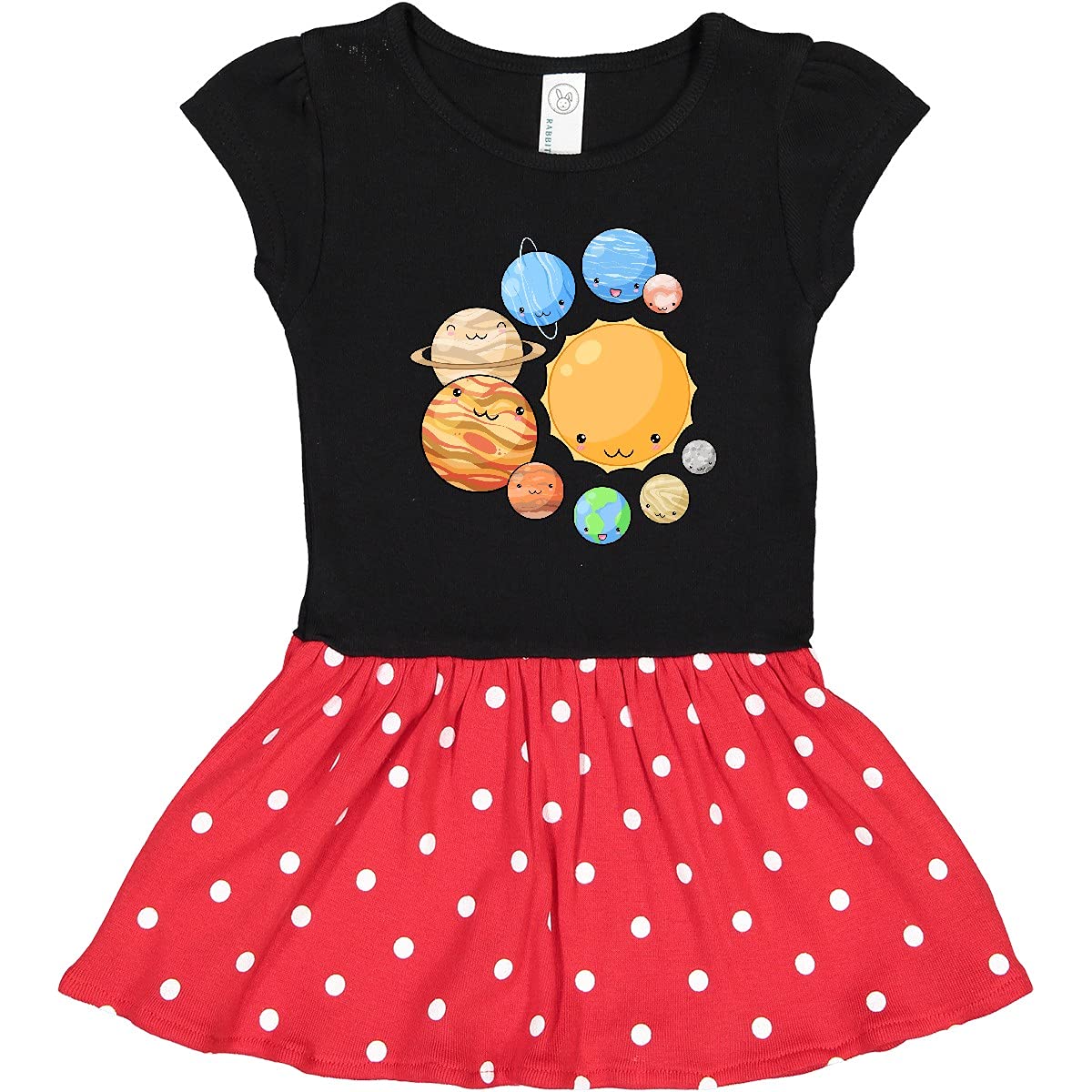 Inktastic Cute Sun and Planets Toddler Dress - Solar System Themed Outfit for Girls & Boys - Perfect for Playdates, Preschool & Space-Themed Birthday Parties