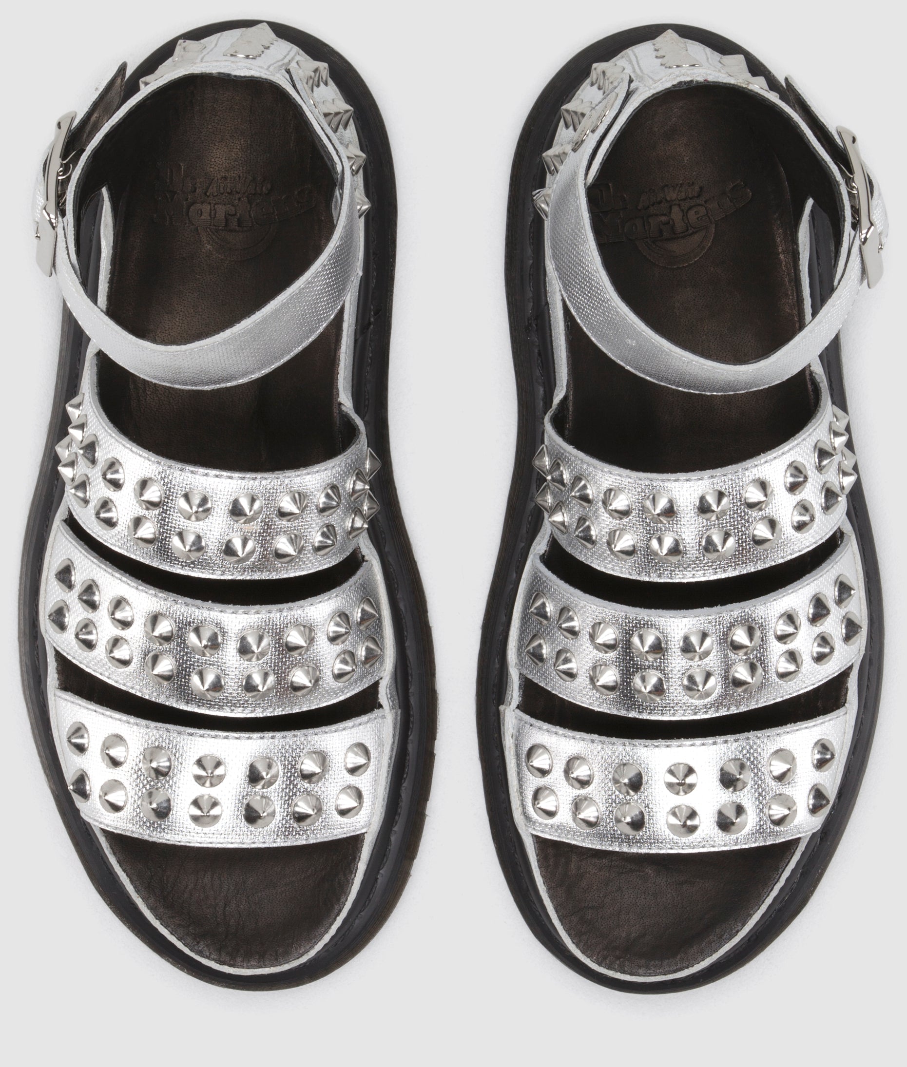 LIZA Silver Studded Sandals for Women - Stylish Comfortable Summer Beach Shoes - Perfect for Casual Outings, Vacations & Parties