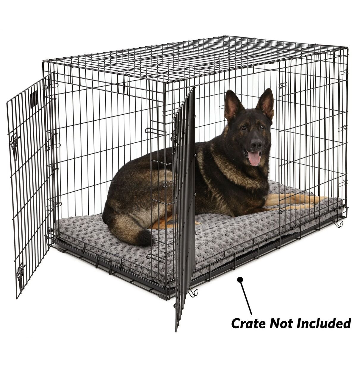 MidWest Homes for Pets Deluxe Orthopedic Dog Bed - Super Soft Plush Pet Bed for Large Dogs & Cats | Machine Washable, Durable 48-Inch Gray Bed | Perfect for Crates, Kennels & Home Use - 1 Year Warranty