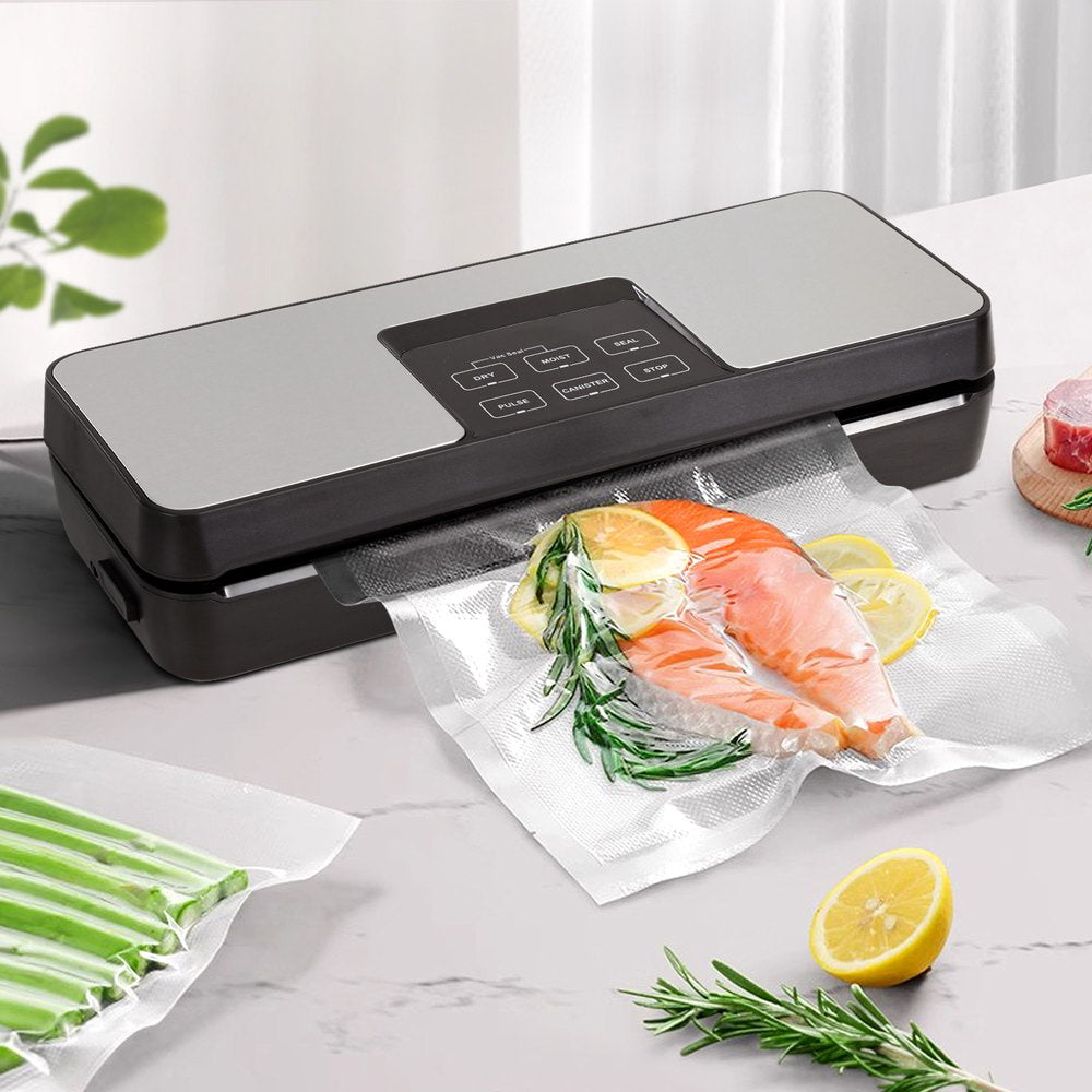 Devanti Automatic Vacuum Sealer Machine for Food Preservation - 5 Modes with Slide Cutter | Fresh Food Storage System for Meal Prep, Sous Vide & Freezer Organization