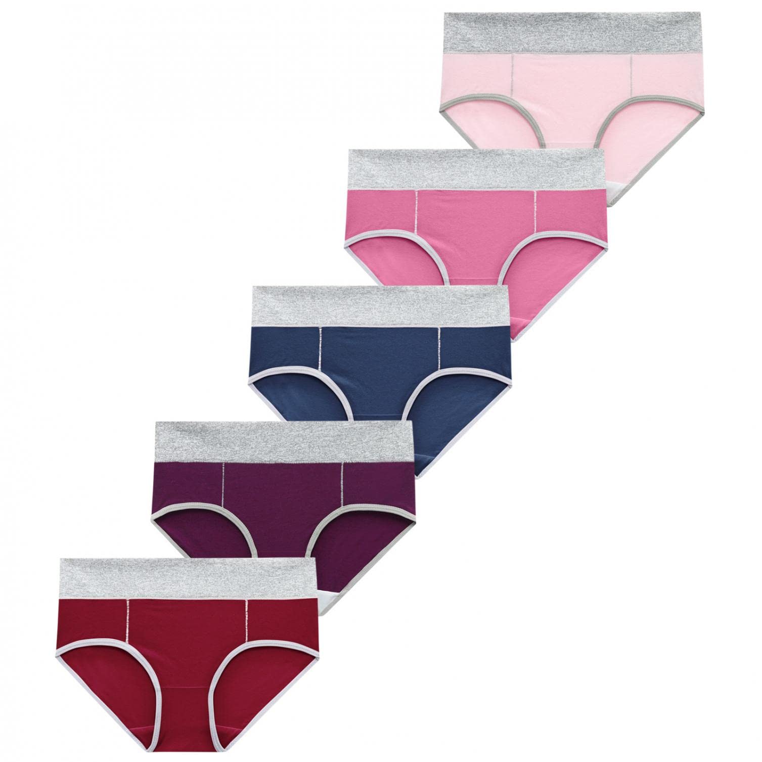 Best Women's Cotton Underwear 5-Pack - Soft, Breathable Full Coverage Briefs for Everyday Comfort - Perfect for Work, Yoga & Sleep