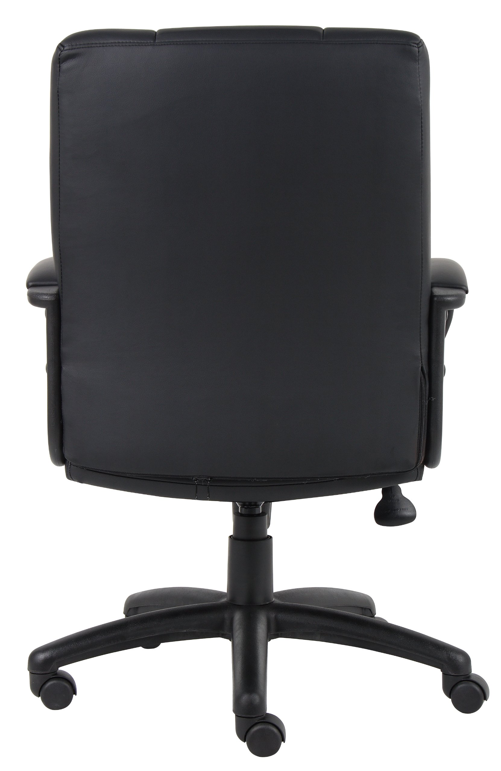Boss Office Products Caressoft Executive Mid Back Chair - Ergonomic Office Chair in Black for Home & Business Workspaces