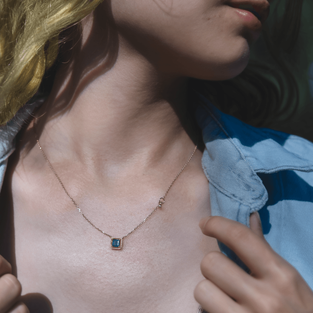 Elegant Gold Emerald Pendant Necklace for Women - 14K Gold Plated Emerald Gemstone Jewelry - Perfect for Weddings, Anniversaries & Special Occasions