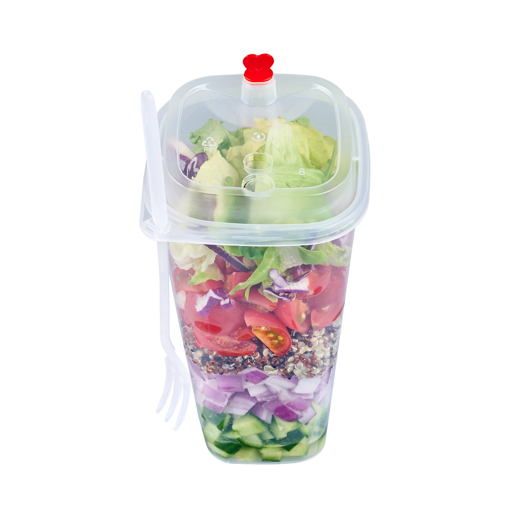 24 oz Clear Plastic Salad To Go Containers with Lids & Forks - 100 Pack | BPA-Free Meal Prep Containers for Office Lunch, Picnics & Takeout Food Storage