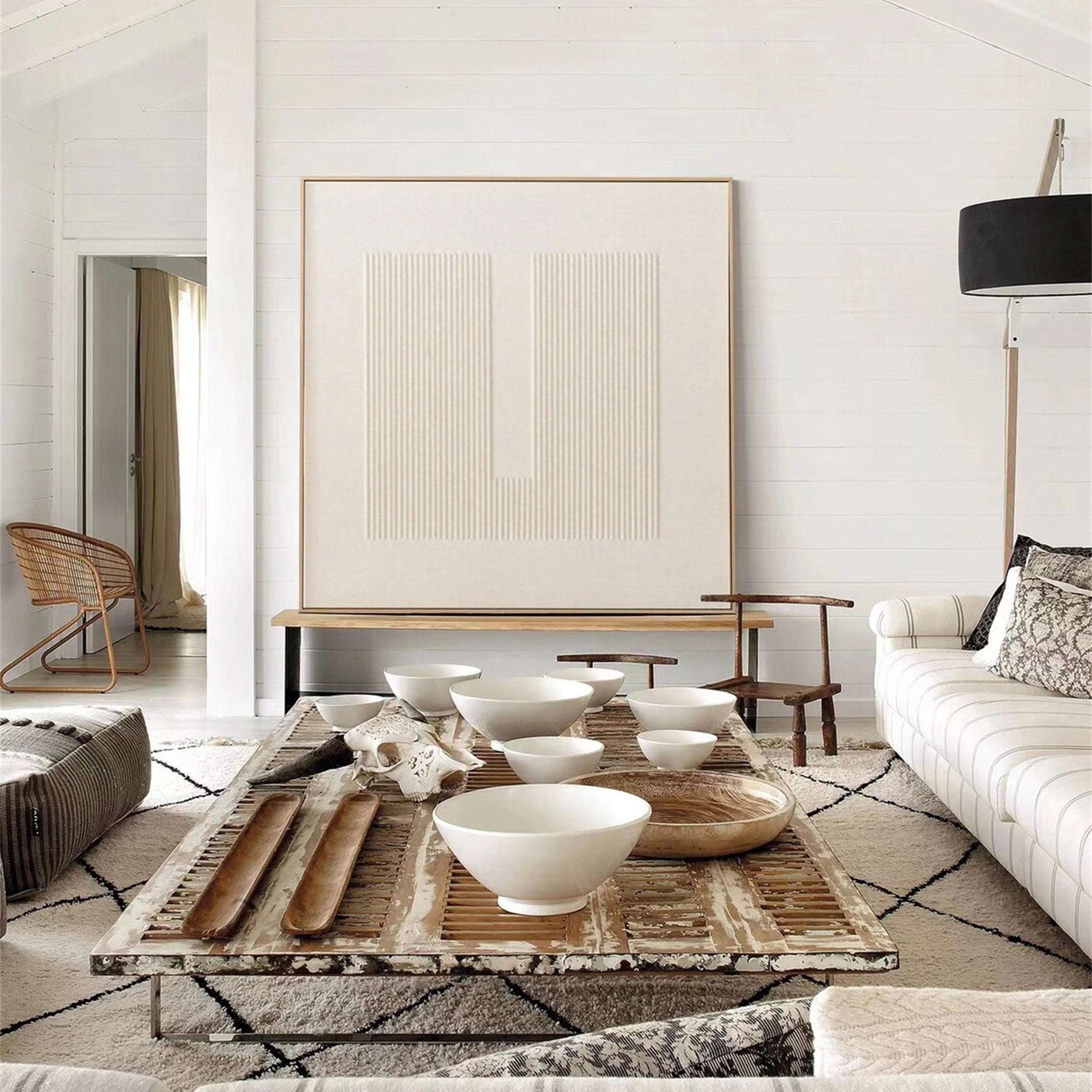 Beige & Brown Abstract Wall Art Print #BB070 - Modern Home Decor for Living Room, Bedroom & Office