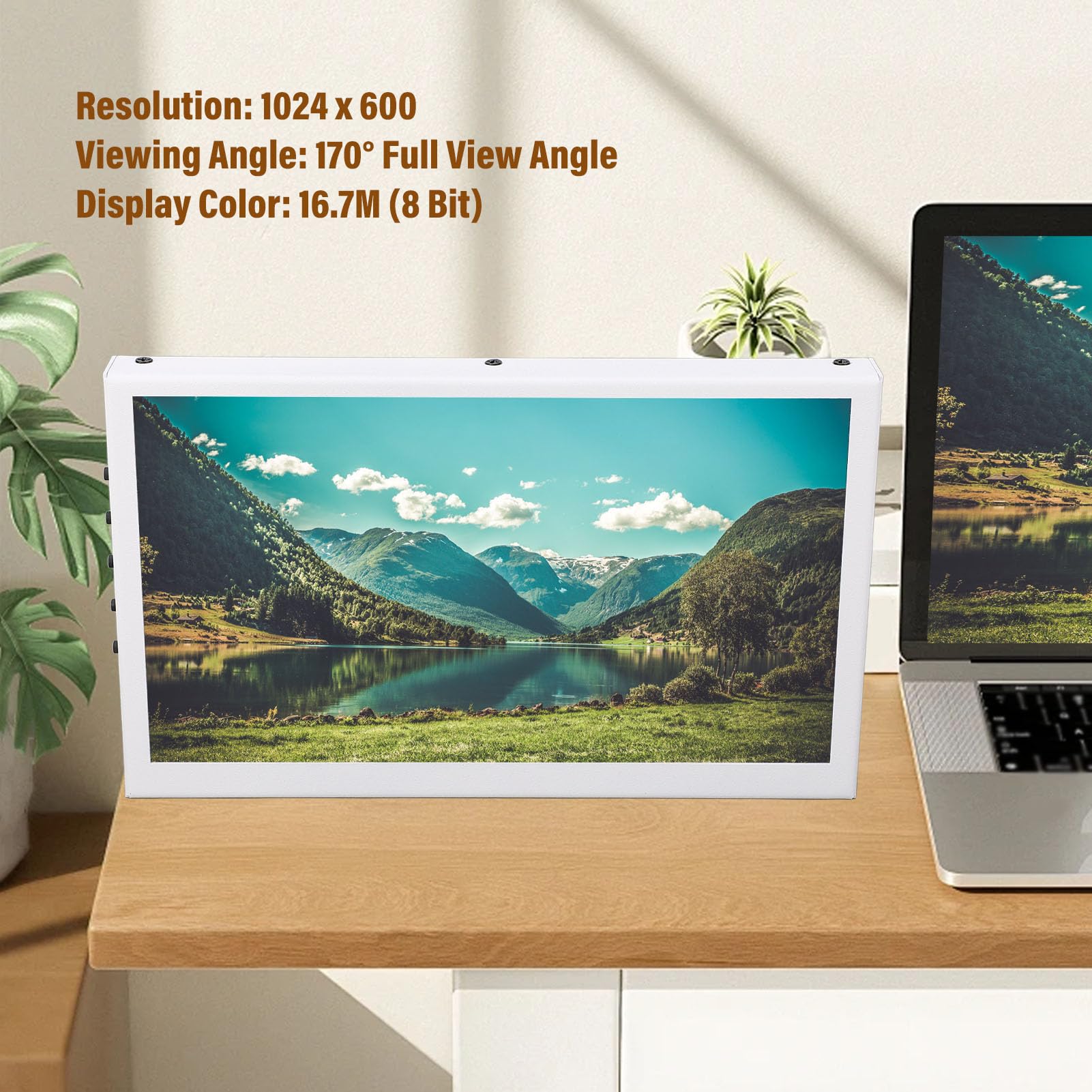 7 Inch IPS Monitor with 1024x600 Resolution & 5-Point Capacitive Touchscreen - Portable Mini HDMI Display for Raspberry Pi, Laptop, PC, Gaming Console - Perfect for DIY Projects, Coding, and Mobile Gaming