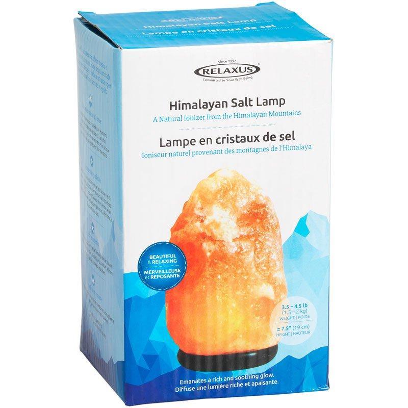 RELAXUS 19Cm Natural Himalayan Pink Salt Lamp - Handcrafted Night Light for Bedroom, Yoga & Meditation - Perfect for Relaxation, Stress Relief & Home Decor