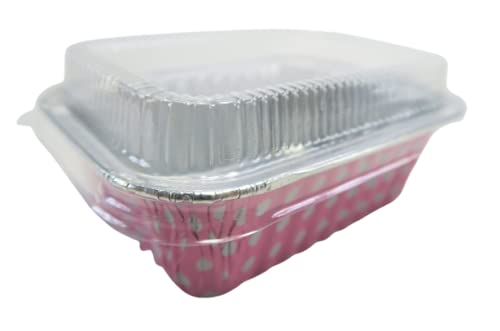 KitchenDance 6 oz Disposable Aluminum Mini Loaf Pans - 12 Pack with Lids for Baking, Cooking & Meal Prep - Perfect for Individual Desserts, Breads & Party Snacks
