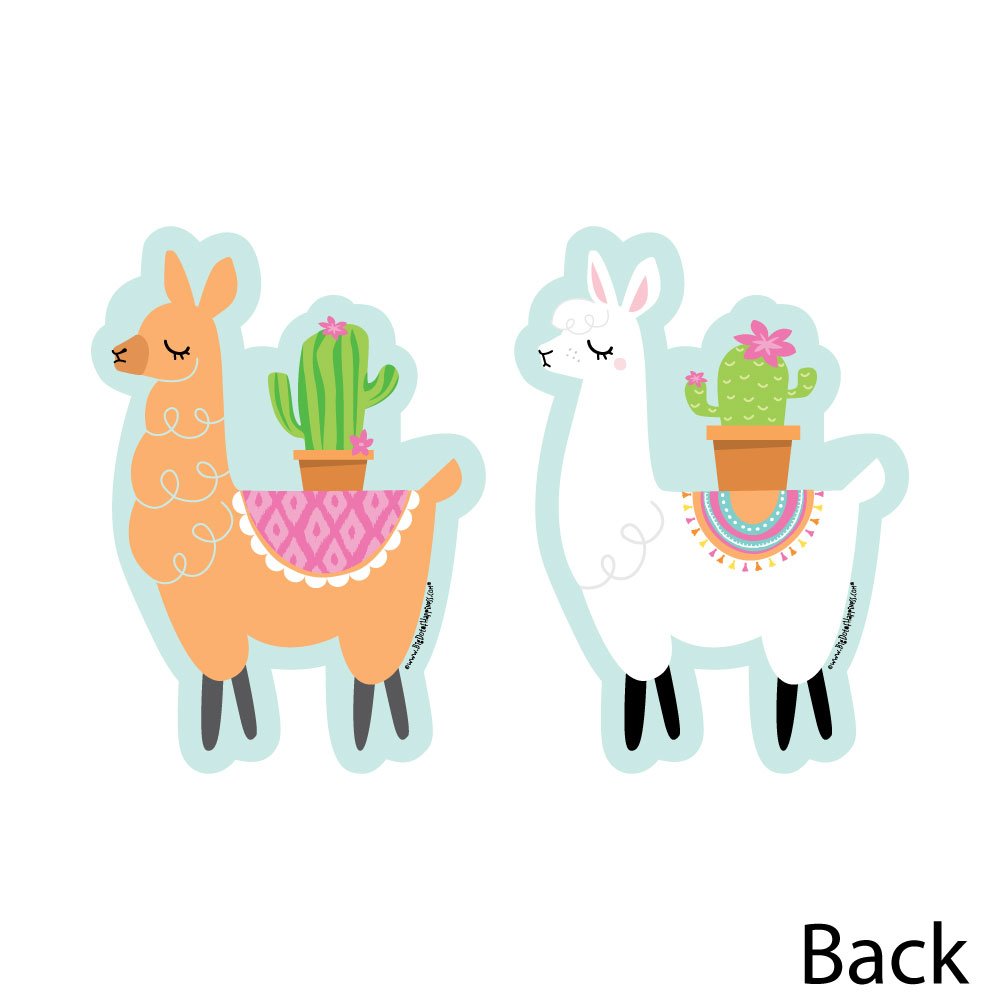 Big Dot of Happiness Whole Llama Fun Party Decorations - 20-Piece DIY Llama Theme Kit for Baby Showers, Birthdays & Fiesta Celebrations - Perfect for Wall Decor, Table Centerpieces & Photo Backdrops