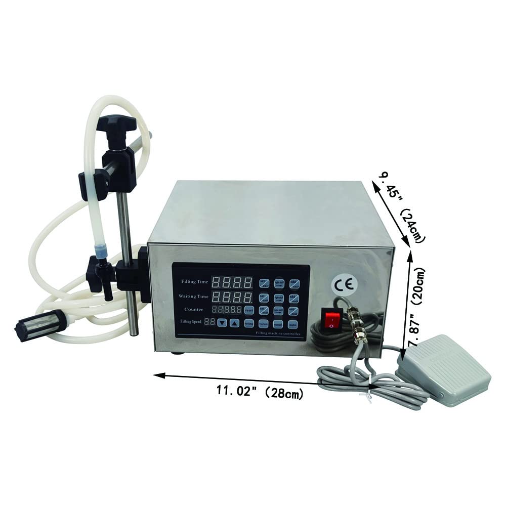 TECHTONGDA 110V Digital Control Liquid Filling Machine | Adjustable 5-3000ml Bottle Filler for Cosmetics, Essential Oils & Home Brewing | Perfect for Small Businesses & DIY Projects