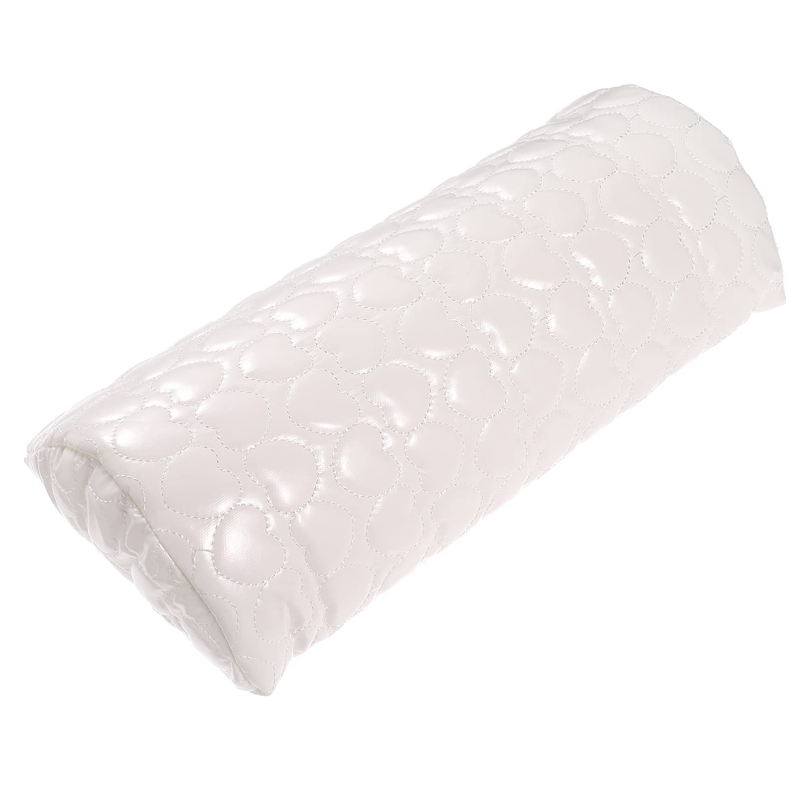 FRCOLOR White Leather Nail Hand Rest Cushion - Professional Manicure Pillow for Nail Art Salon, Comfortable Arm Support for Gel Polish & Acrylic Nail Application - Perfect for Nail Technicians & Home Manicures