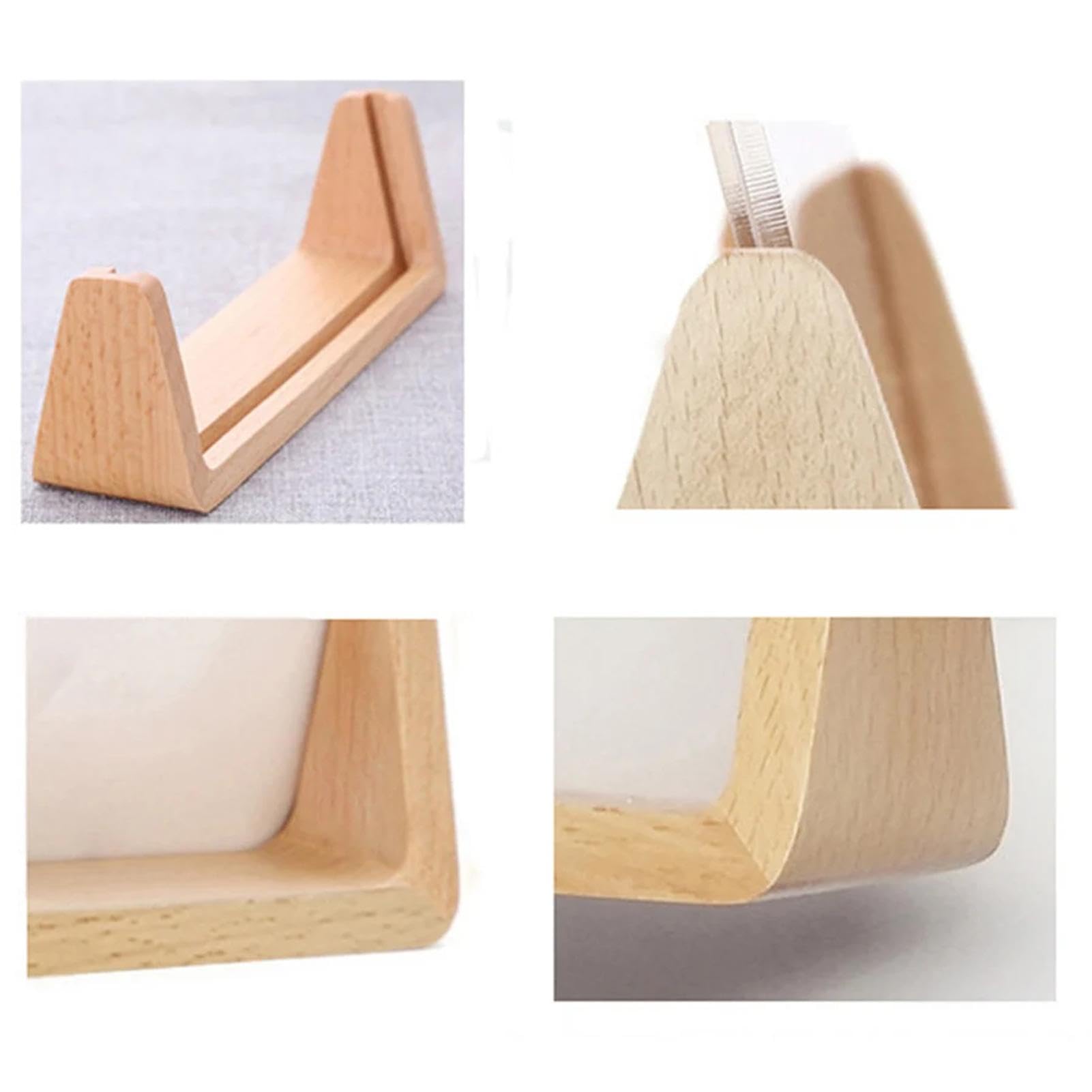 Wooden Desktop Photo Frame - U-Shaped Rustic Picture Frame with Clear Acrylic Plate for Home & Office Decoration | Perfect for Displaying Family Photos, Wedding Pictures, and Artwork on Desks, Shelves, or Nightstands