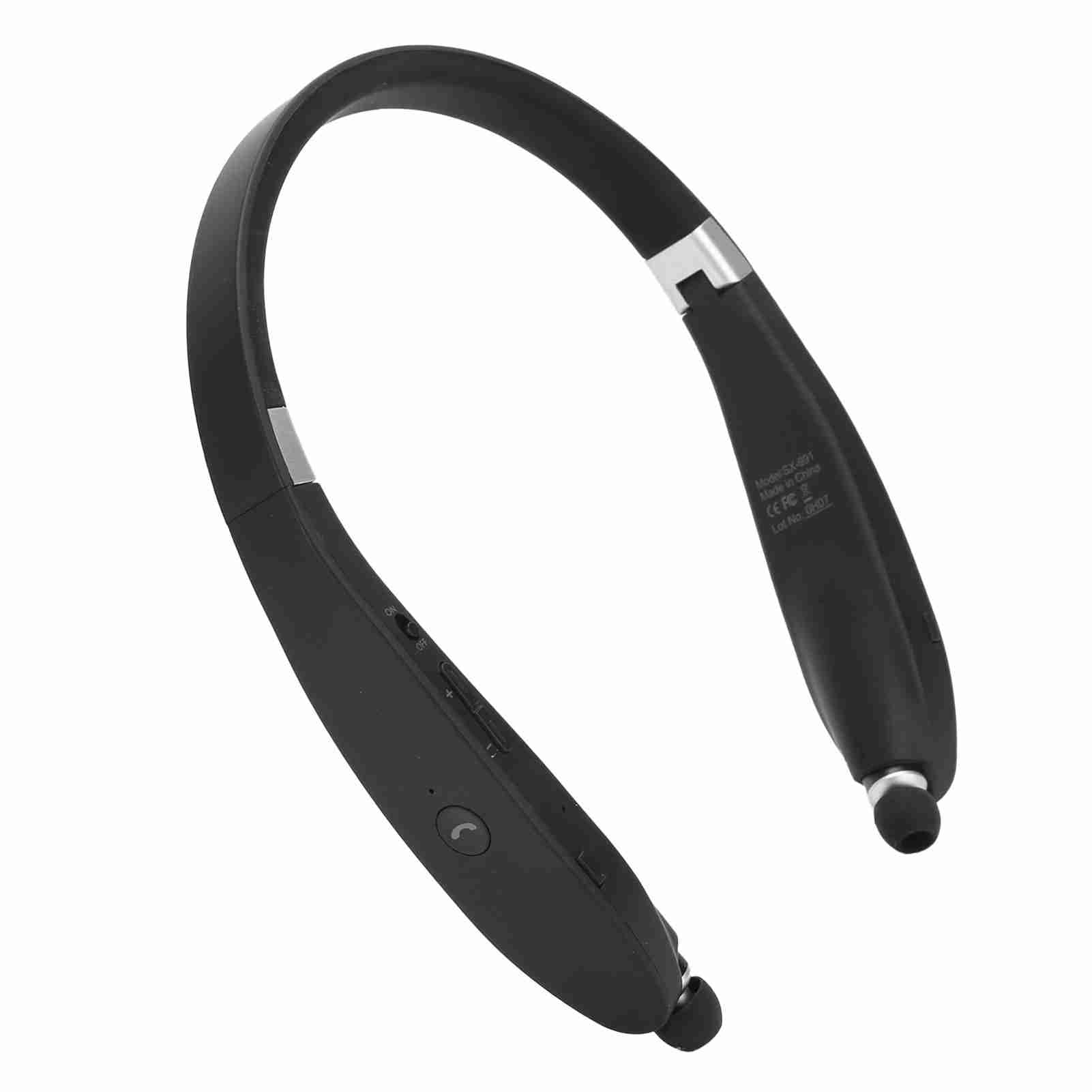 Foldable Wireless Headphones Bluetooth 5.0 - Adjustable Neckband Stereo Headset with Noise Cancelling for Sports, Running, Gym & Travel (SX-991) - Universal Fit for iPhone, Android & All Devices