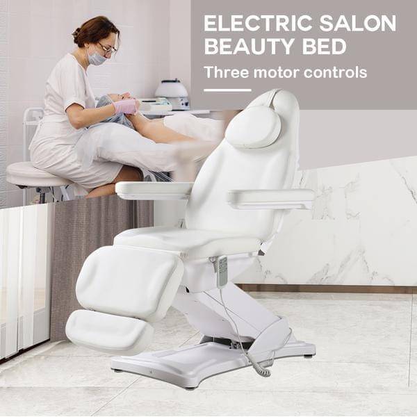 Aglaia Electric Facial Chair with 3 Motors - Professional Spa Facial Bed for Salon & Beauty Treatments - Perfect for Massage, Skincare & Relaxation