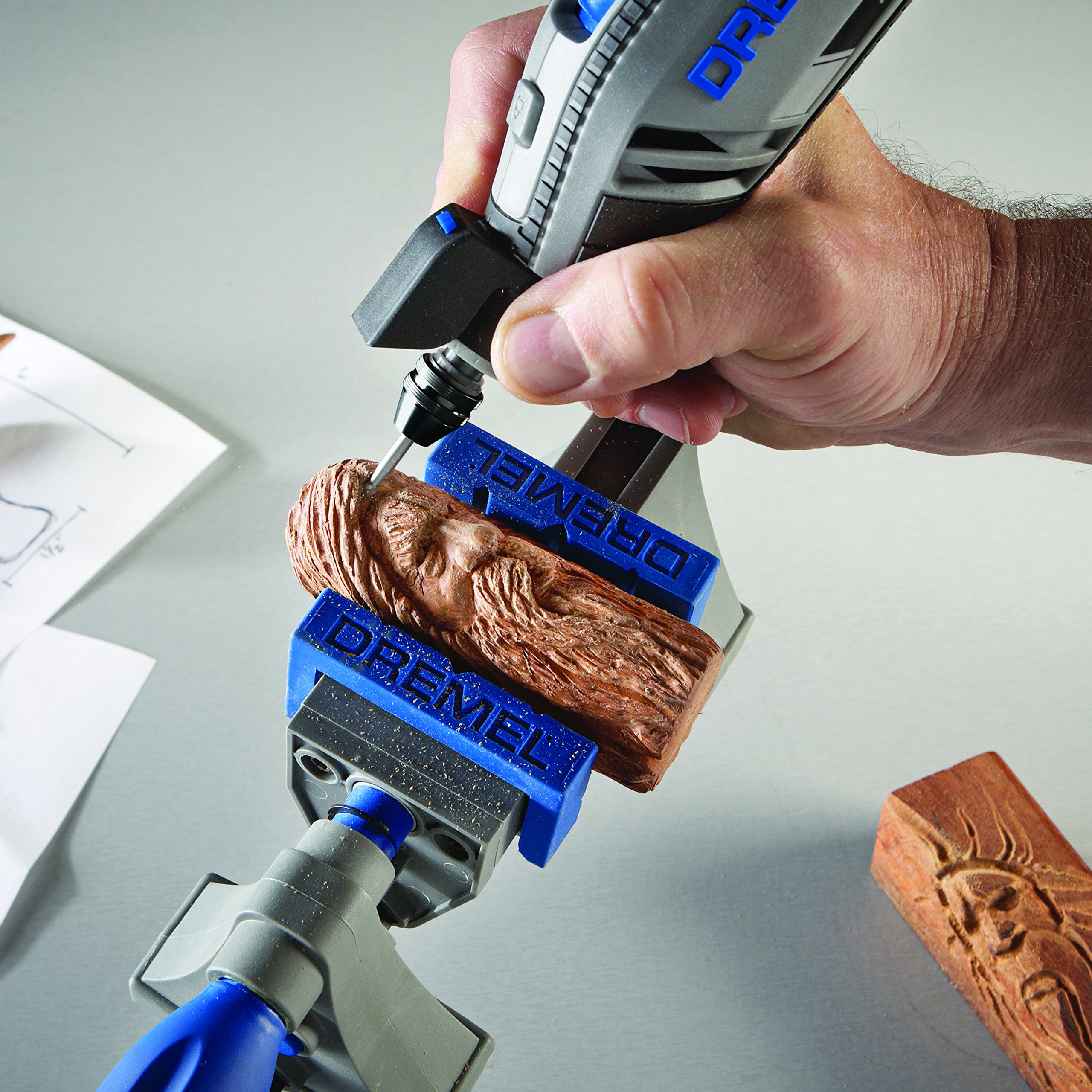 Dremel 4300 Rotary Tool Kit with LED Light & 335 Plunge Router Attachment - Perfect for Woodworking, Metal Engraving, and DIY Craft Projects