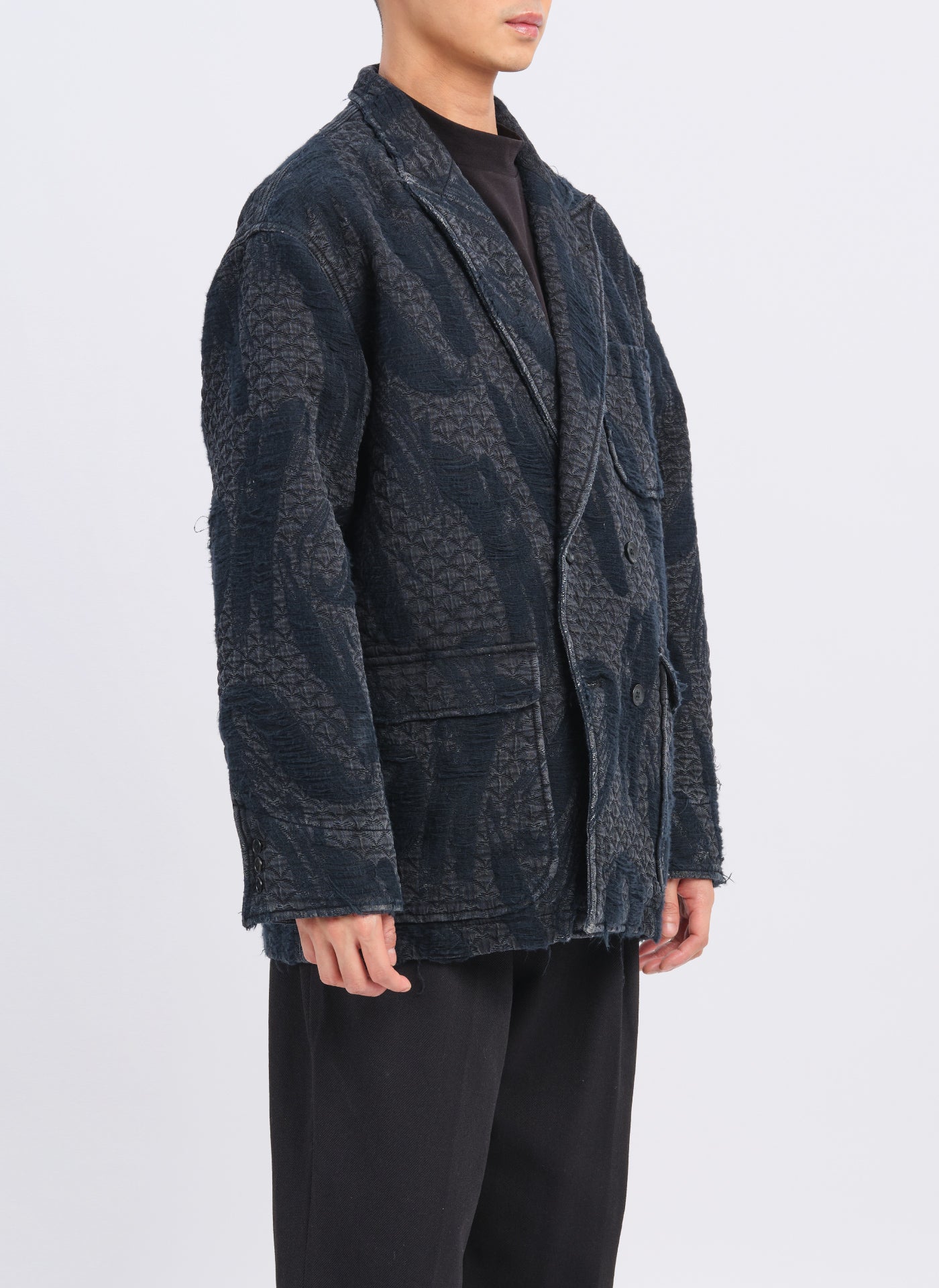 Stylish Cotton Polyester Jacquard Paisley Soft Double-Breasted Blazer for Women | Elegant Office Wear & Evening Outfits