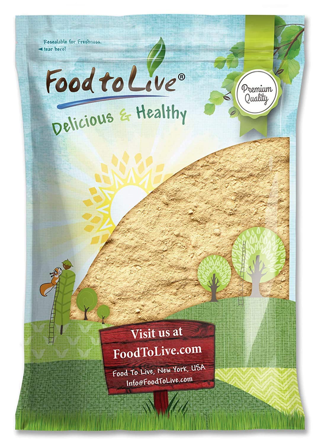 Food to Live Organic Yellow Maca Powder, 8 Pounds – Raw Ground Peruvian Maca Root, Vegan, Keto-Friendly, Kosher, Non-Gelatinized, Rich in Vitamin C & Iron – Perfect for Smoothies, Baking & Energy Boosting