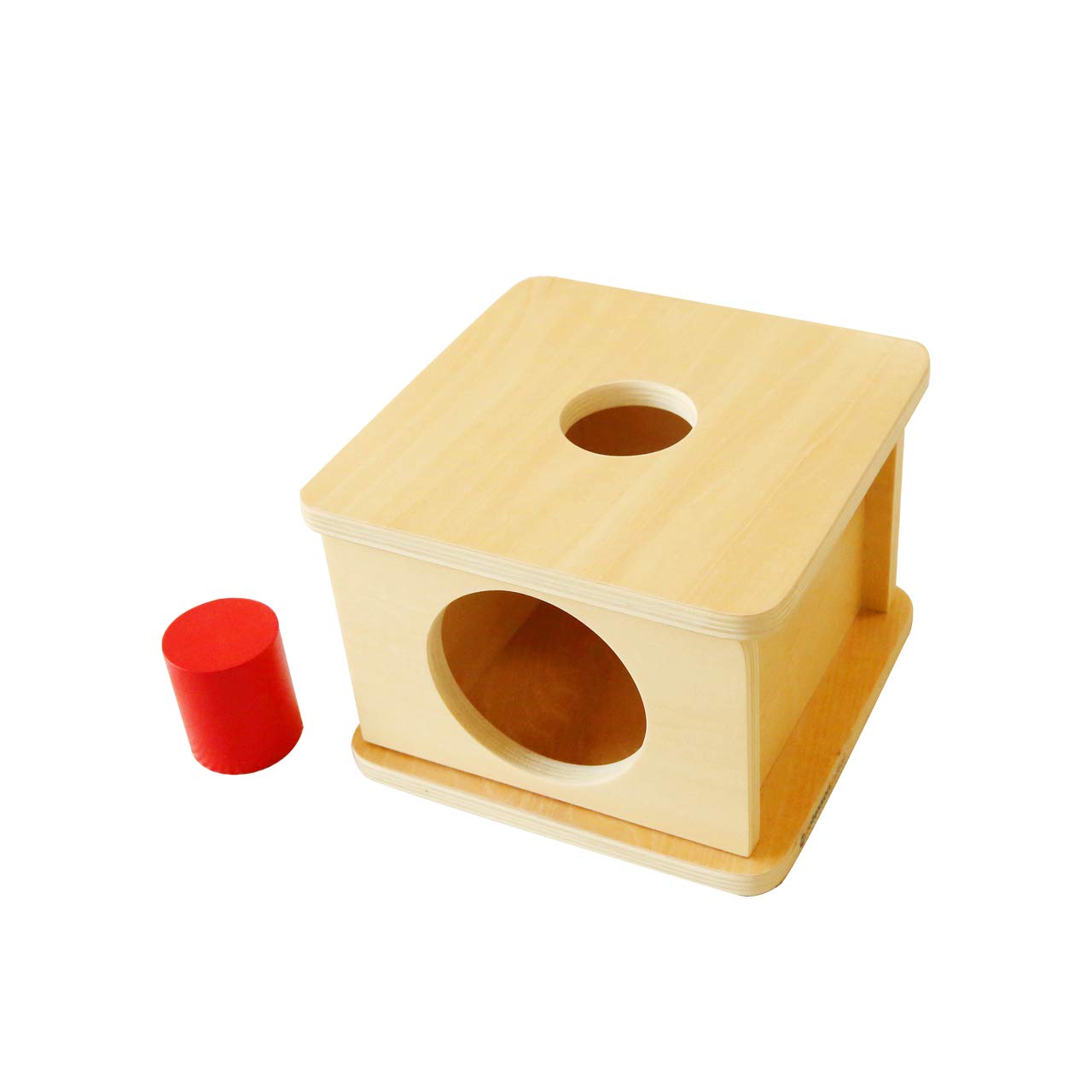 Montessori Imbucare Box with Large Cylinder - Wooden Toddler Learning Toy for Fine Motor Skills, Hand-Eye Coordination - Perfect for Home & Preschool Educational Activities