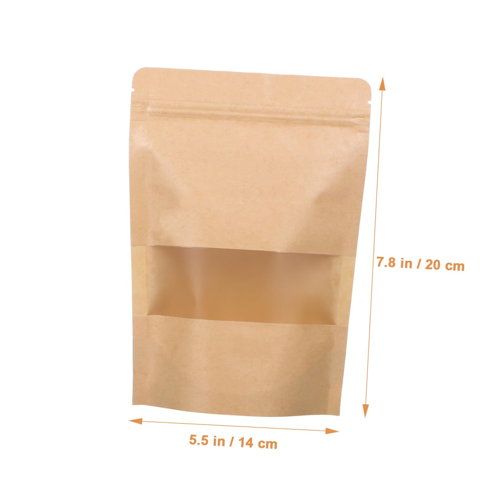 Veemoon 50 Pcs Resealable Kraft Paper Bags - Small Brown Bags for Tea, Coffee, Snacks & Small Business | Eco-Friendly Packaging for Retail, Gifts & Storage