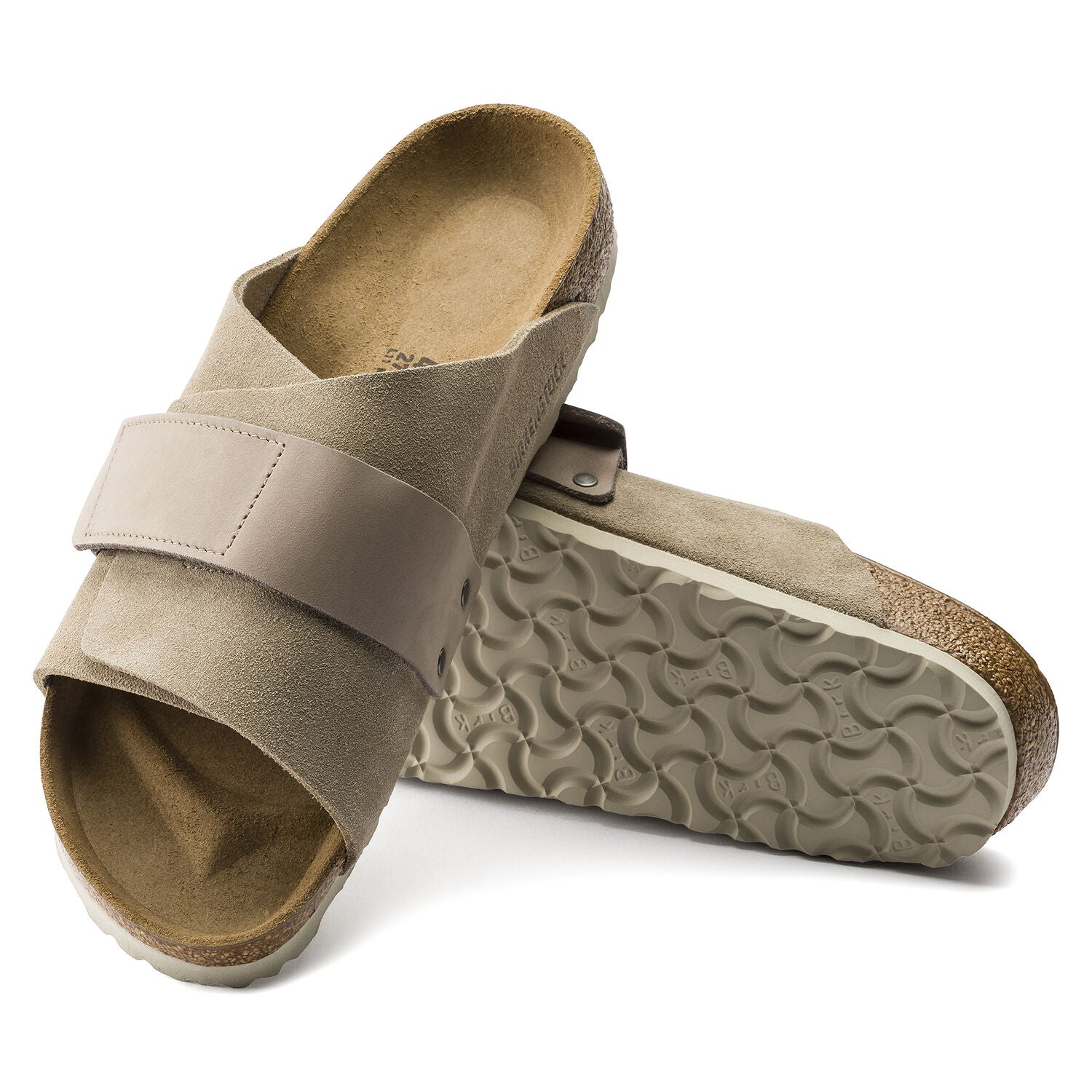 Birkenstock Kyoto Oiled Leather & Suede Sandals for Women - Comfortable Taupe Casual Footwear | Perfect for Summer, Beach, and Everyday Wear