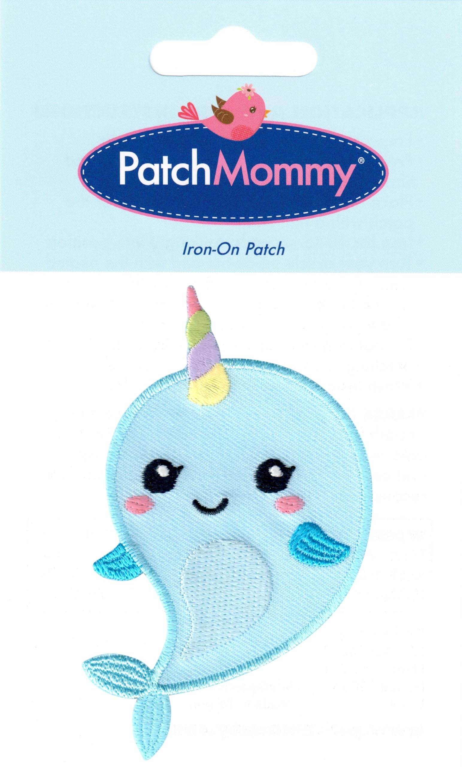Narwhal Iron On & Sew On Patch - Cute Applique for Kids & Baby Clothing - Perfect for DIY Crafts, Jackets, Backpacks & Baby Onesies
