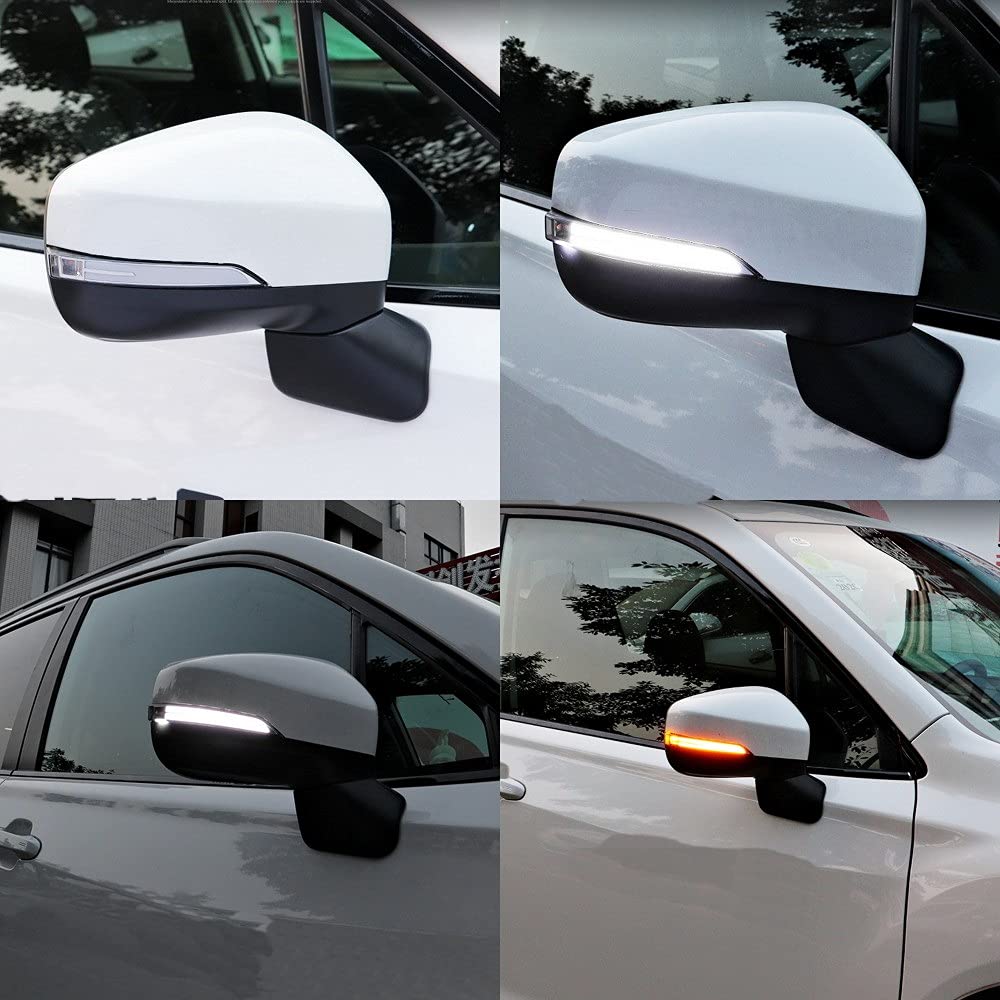 Subaru Forester Ascent 2019+ & Impreza Legacy Outback XV 2018+ LED Rear View Mirror Lights - White DRL, Yellow Turn Signals, Ground Lighting for Enhanced Visibility & Safety | Perfect for Night Driving, Off-Road Adventures & Urban Commuting