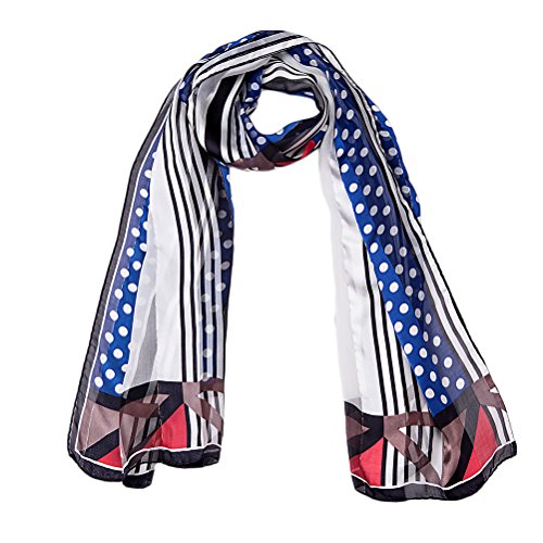 Black Stripes White Dots on Blue Ribbons