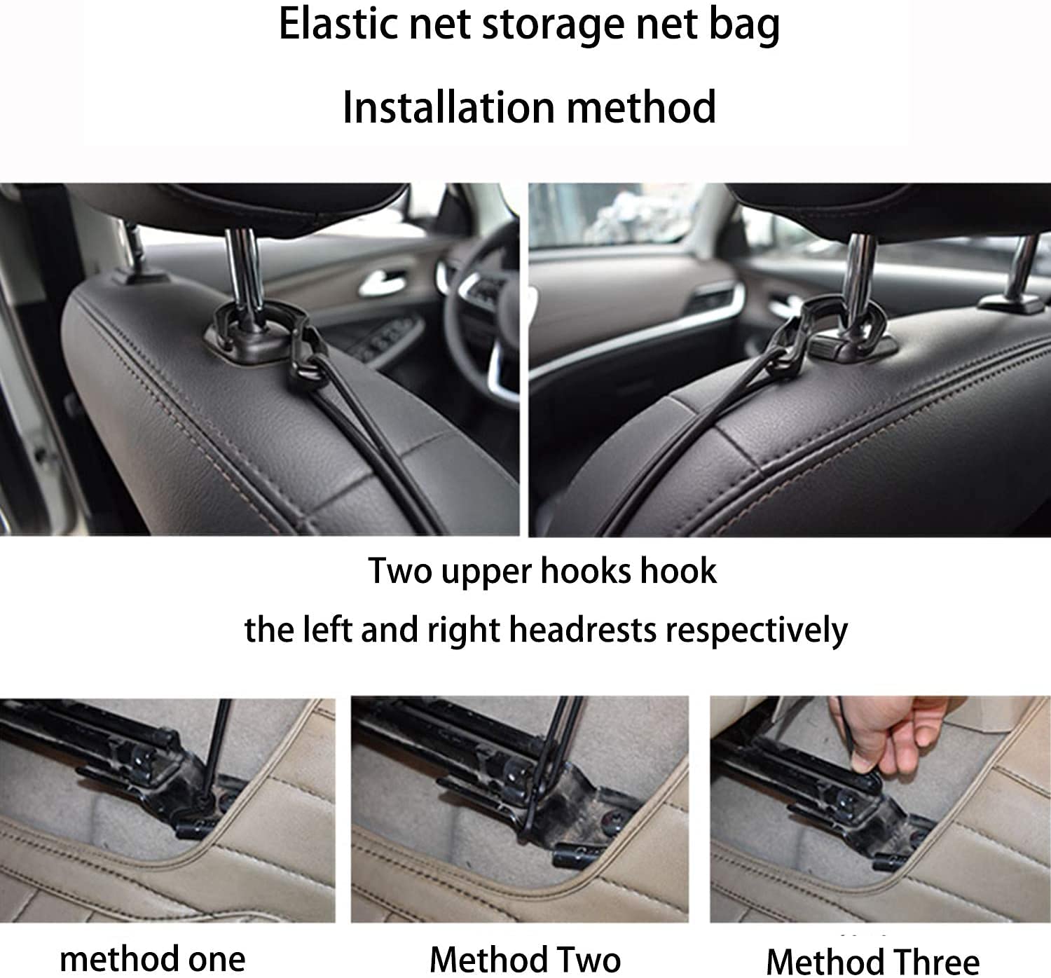 **2 Pack Waterproof Leakproof Car Trash Bag - Hanging & Detachable Trash Can for Car Console & Headrest - Perfect for Road Trips, Commuting & Travel (Asian)**