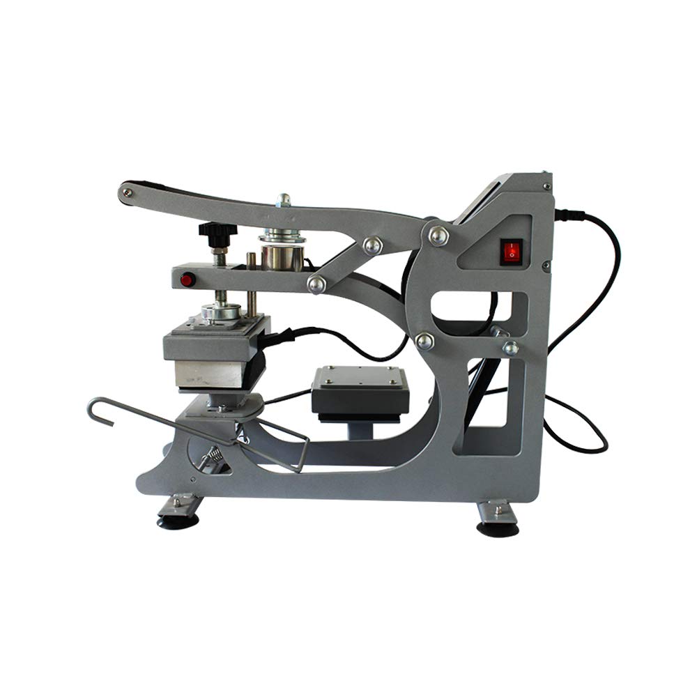 2 in 1 Auto-Open Cap and Label Heat Press Machine for DIY Logo Stickers - 110V Electric Heat Transfer Machine for Custom Bottle Caps & Labels - Perfect for Small Business Branding and Home Crafting