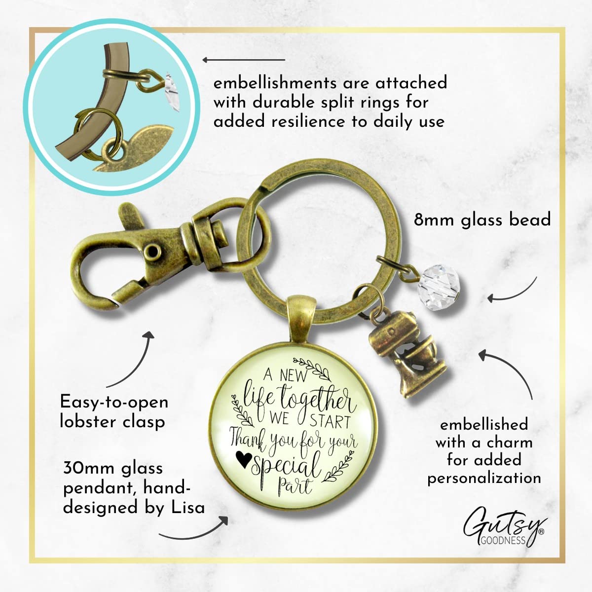 Wedding Cake Baker Gift Keychain - Elegant Jewelry Charm for Bakers & Cake Makers - Perfect Thank You Gift for Wedding Cake Artists & Pastry Chefs (Great for Bridal Showers, Baking Gifts & Cake Decorator Appreciation)