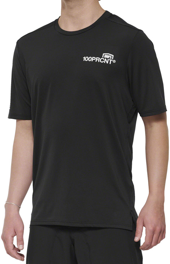 100% Airmatic Men's Short Sleeve Jersey T-Shirt - Black, Large Size | Breathable & Comfortable for Sports, Gym & Casual Wear