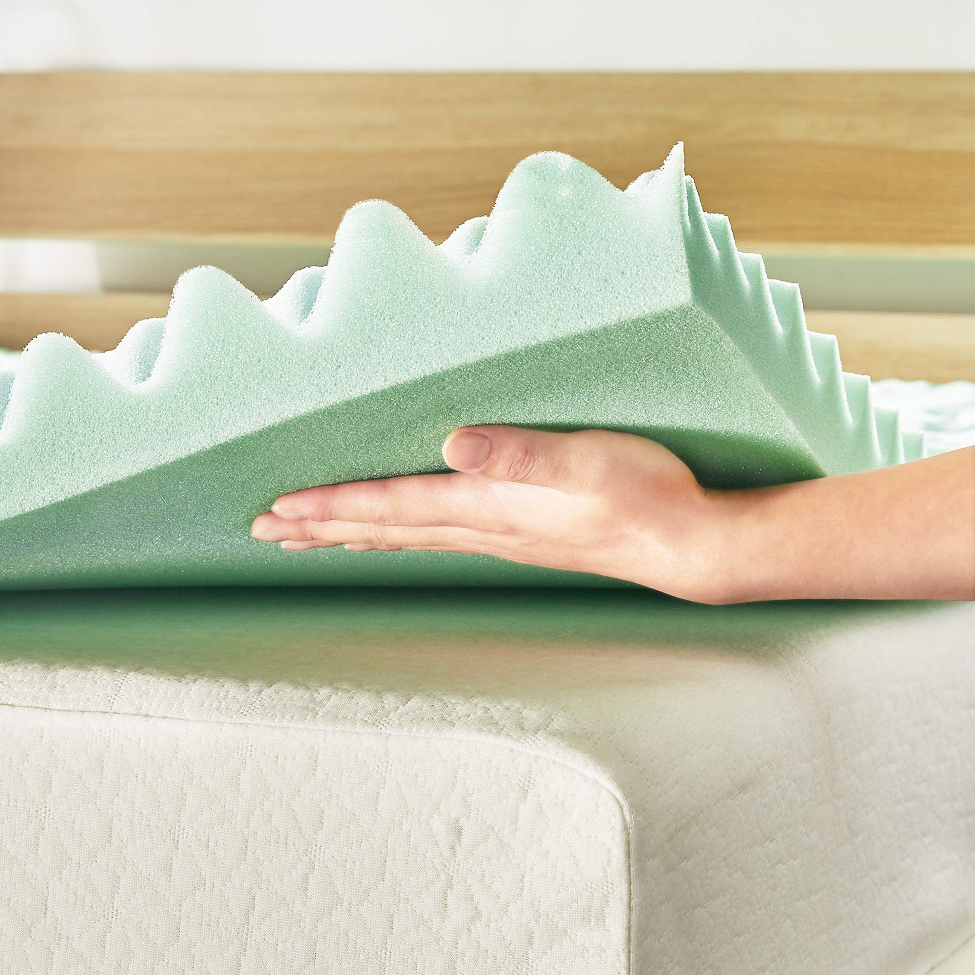 Best Price 1.5 Inch 5-Zone Memory Foam Mattress Topper - Full Size Cooling Aloe Infused Mattress Pad for Pressure Relief & Temperature Regulation | Perfect for Hot Sleepers, Back Pain Relief & Guest Bed Comfort