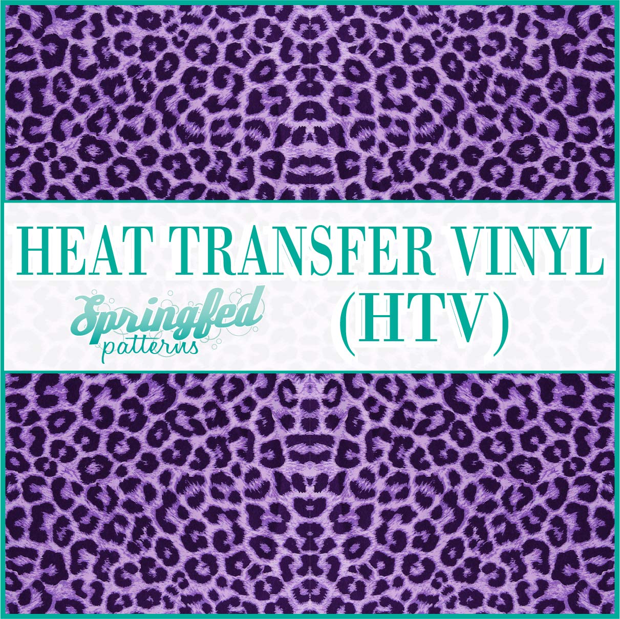 Medium Purple Leopard Print HTV Heat Transfer Vinyl 12