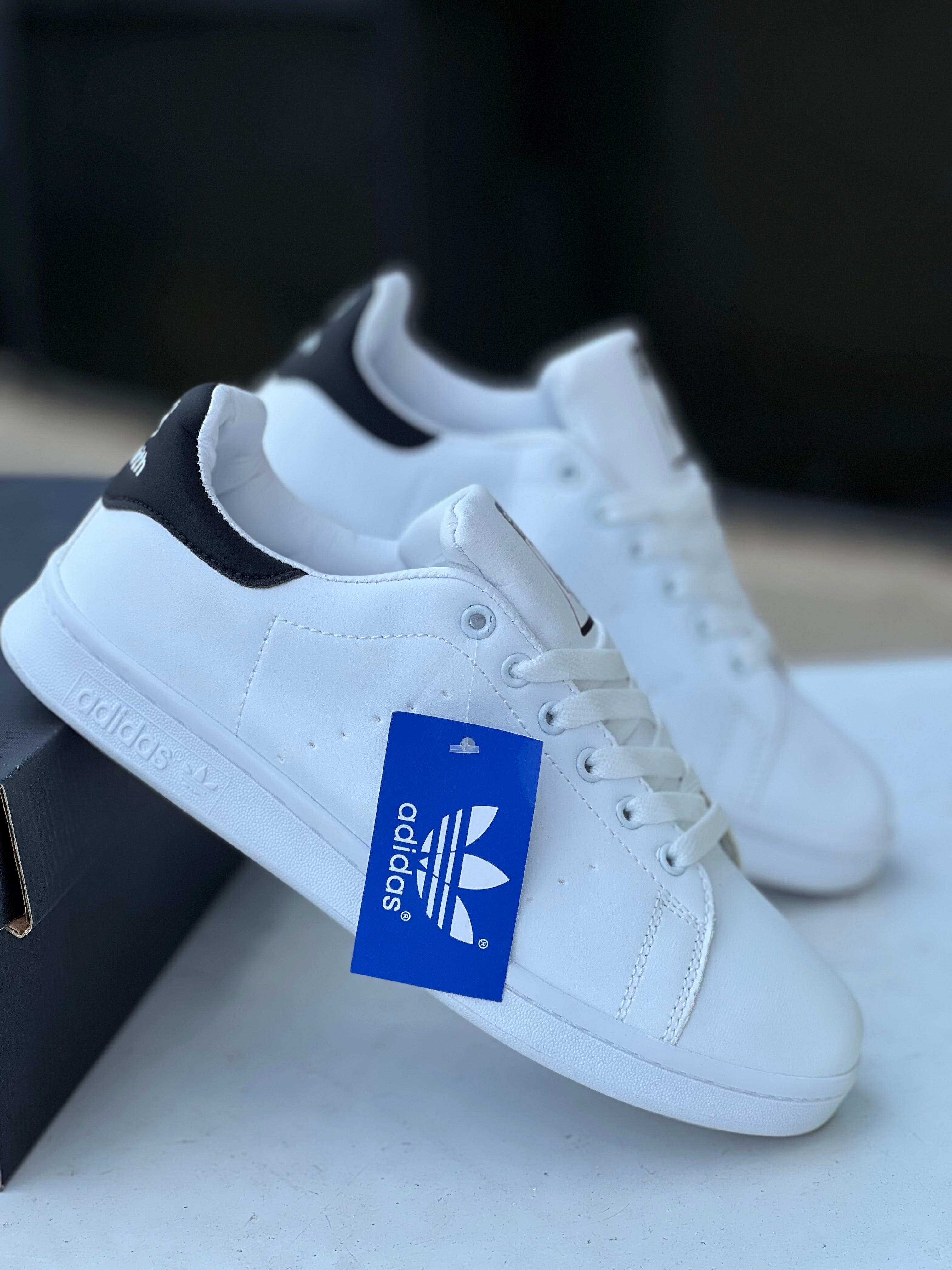 Adidas Stan Smith White & Black Sneakers - Classic Comfort for Men & Women | Perfect for Casual Wear, Running & Gym Workouts