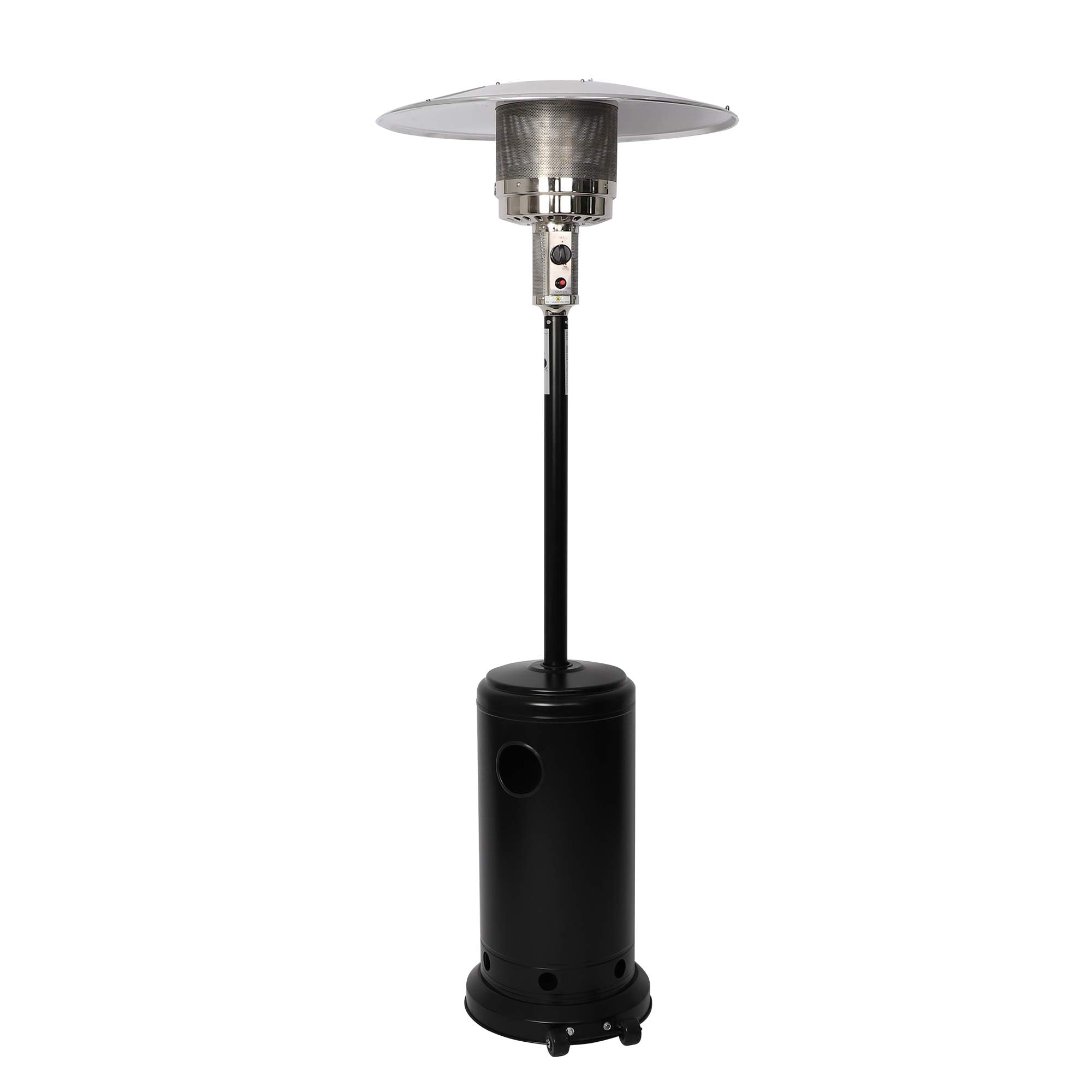 36,000 BTU Outdoor Patio Heater with Wheels - Commercial & Residential Use, ETL & CE Certified, Safety Protection System - Perfect for Restaurants, Backyards, and Outdoor Events (Black)