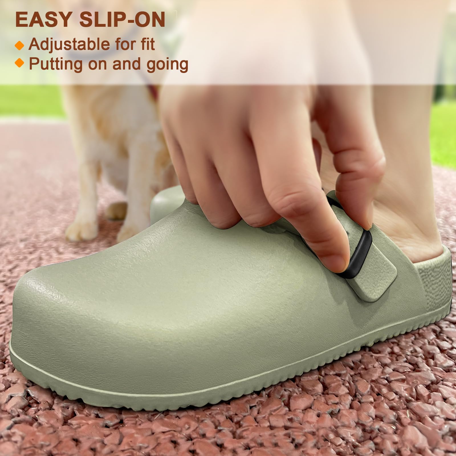 BigAnt Women's Slip-On Clogs - Comfortable Nurse Shoes for Healthcare Workers, Garden & Work Mules - Non-Slip Indoor/Outdoor Shoes for Hospital, Clinic & Yard Work