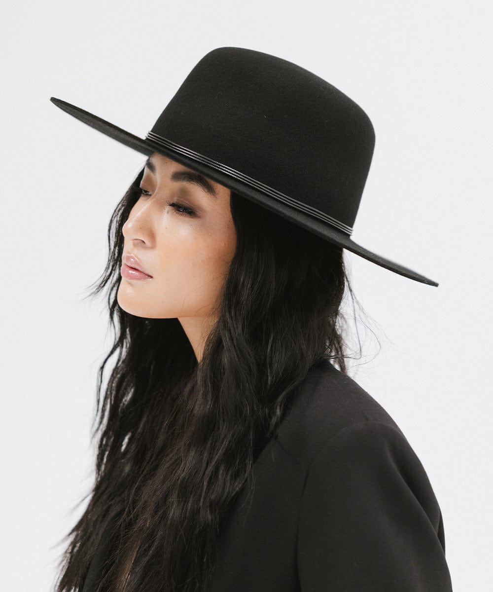 Rue Open Crown Hat - Stylish Summer Sun Hat for Women, Wide Brim Floppy Hat for Beach, Garden & Outdoor Activities