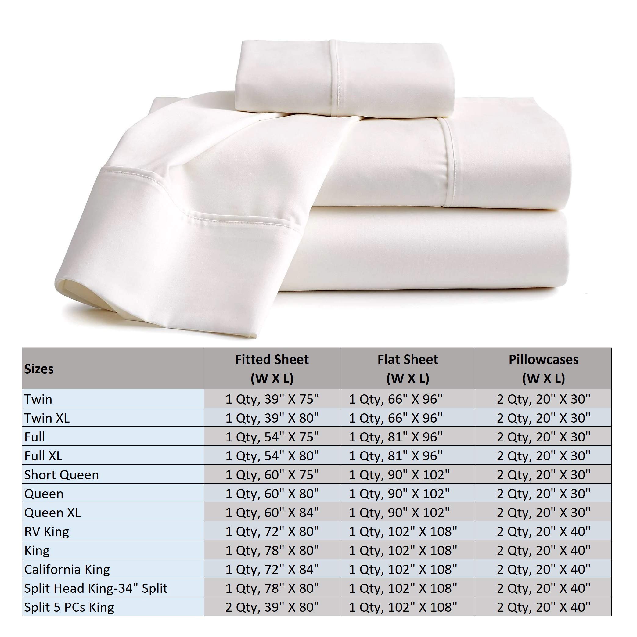 Premium 100% Organic Cotton Sheets Queen Size - Deep Pocket 21