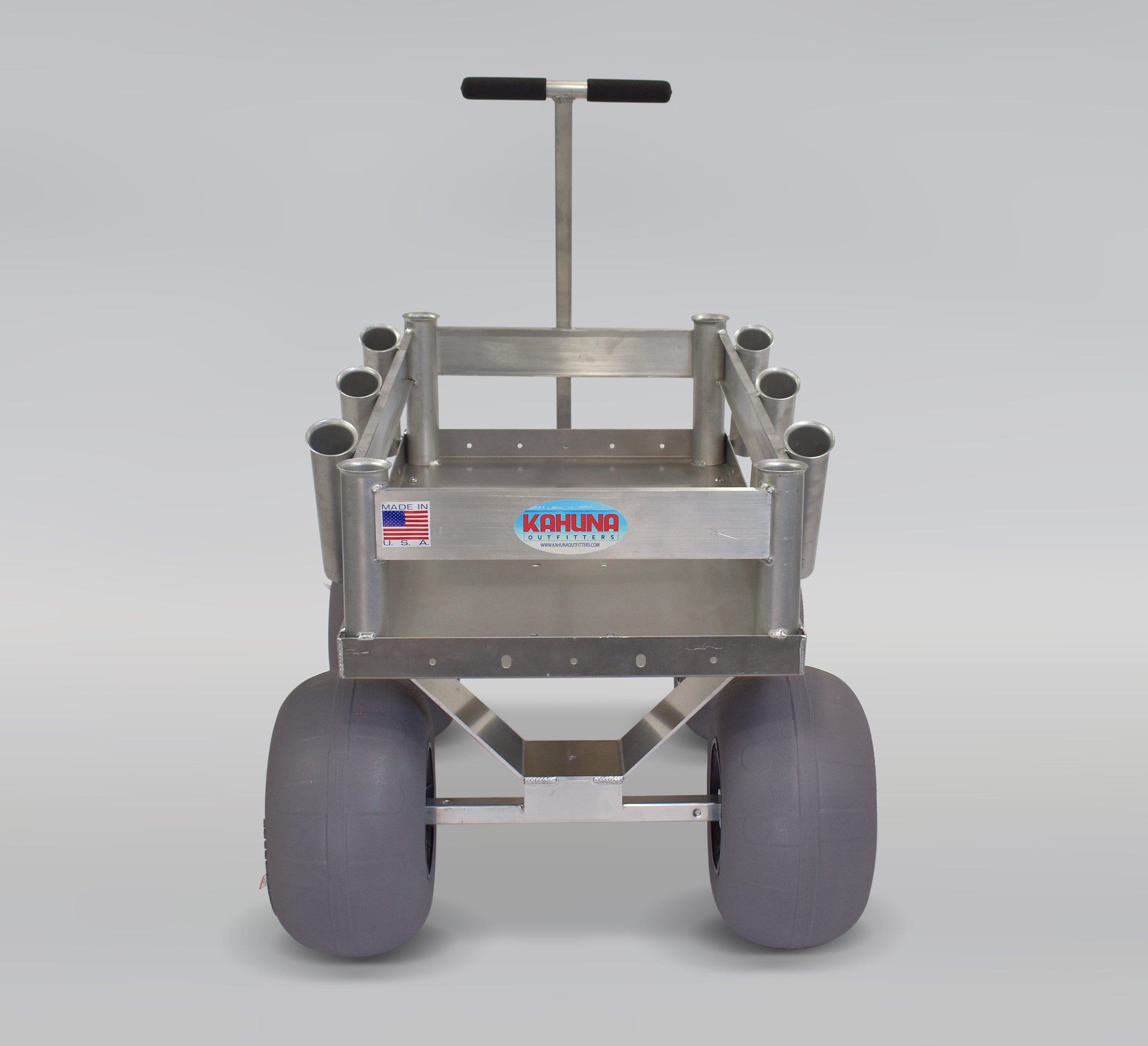 Alumacart Sidekick Heavy Duty Beach & Fishing Wagon with Rod Holders | All-Terrain Utility Cart for Sand, Camping & Outdoor Adventures | Perfect for Beach Trips, Fishing Excursions & Family Outings