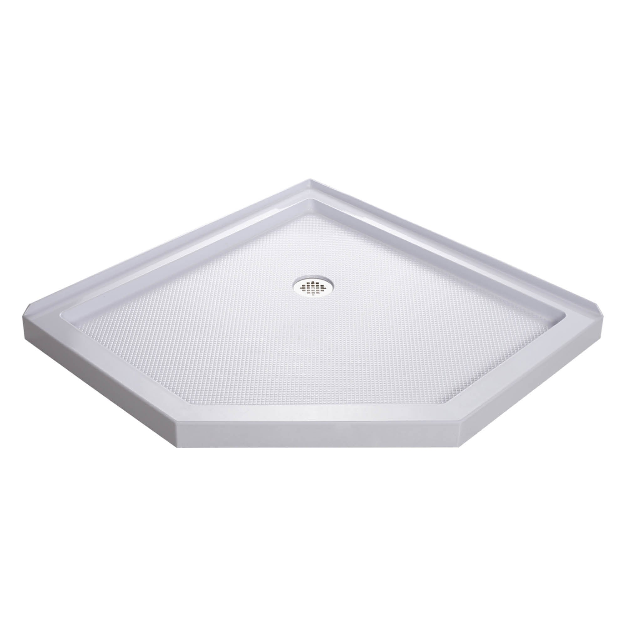 DreamLine 40x40x75.6 Inch Neo Angle Shower Base with QWALL 2 Acrylic Backwall Kit - Space Saving Corner Shower Enclosure for Small Bathrooms, Perfect for Apartments and Modern Home Renovations