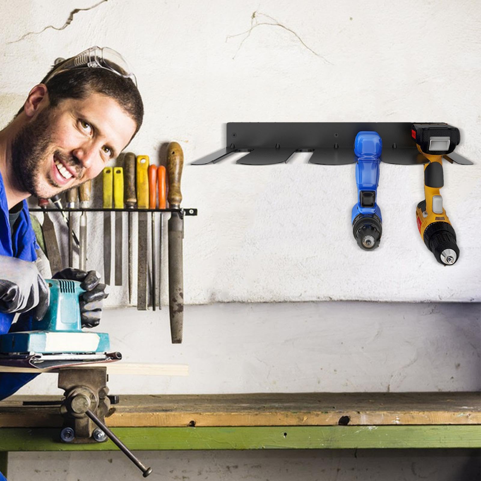 Garage Wall Organizer - Heavy-Duty Steel Workshop Storage System for Tools & Equipment, Perfect for Garages, Workshops, and Home DIY Spaces