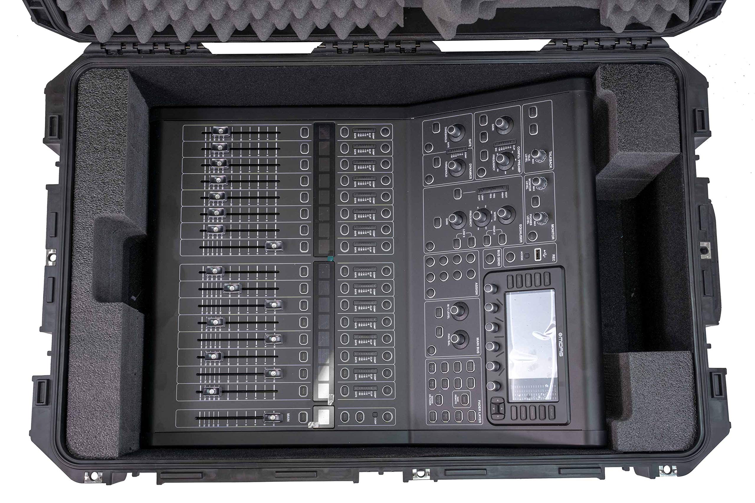 Waterproof Hard Case for Midas M32R Digital Mixer - Shockproof Protective Storage Box with Custom Foam | Perfect for Studio, Live Performances & Travel