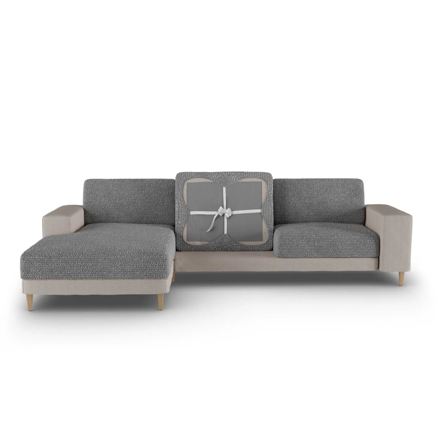 Premium Microfiber Chaise Lounge Seat Cushion Cover - Soft, Durable & Washable - Perfect for Living Room, Patio or Outdoor Furniture Protection