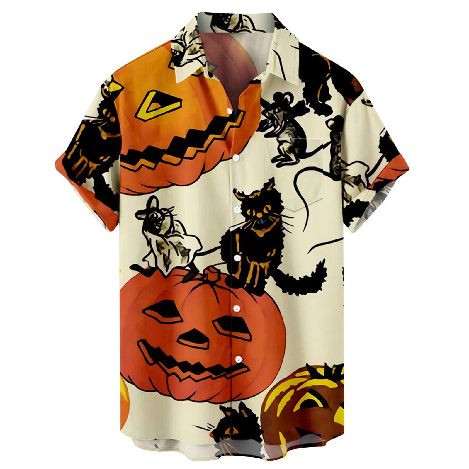 Zpervoba Men's Hawaiian Shirts - Short Sleeve Printed Button Down Shirts for Men, Large & Tall Sizes, Breathable Beach Shirt - Perfect for Summer Vacations, Pool Parties & Tropical Getaways