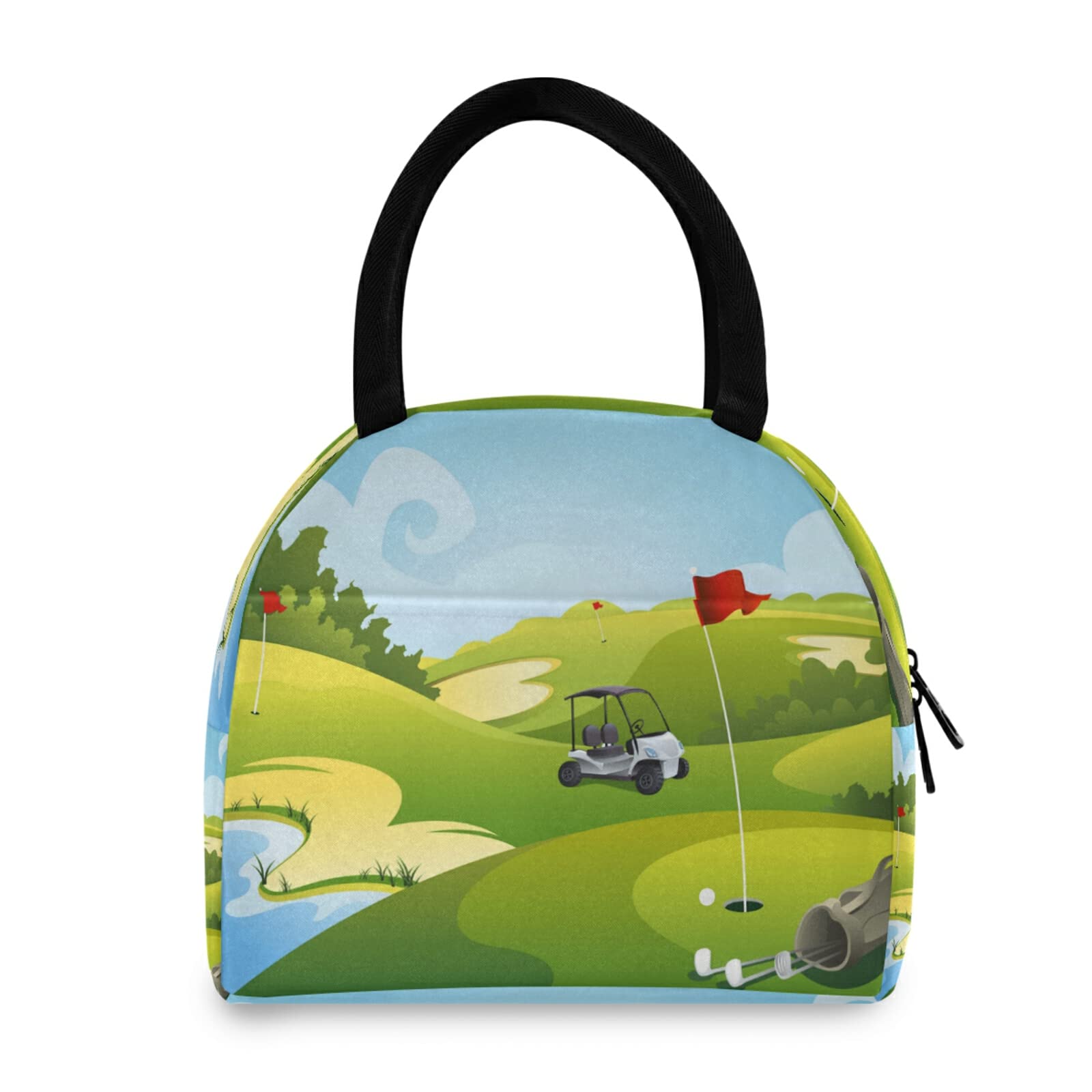 Insulated Golf Lunch Bag for Men & Women - Reusable Thermal Cooler Tote for Work, Office, School & Picnic - Perfect for Golfers & Outdoor Enthusiasts