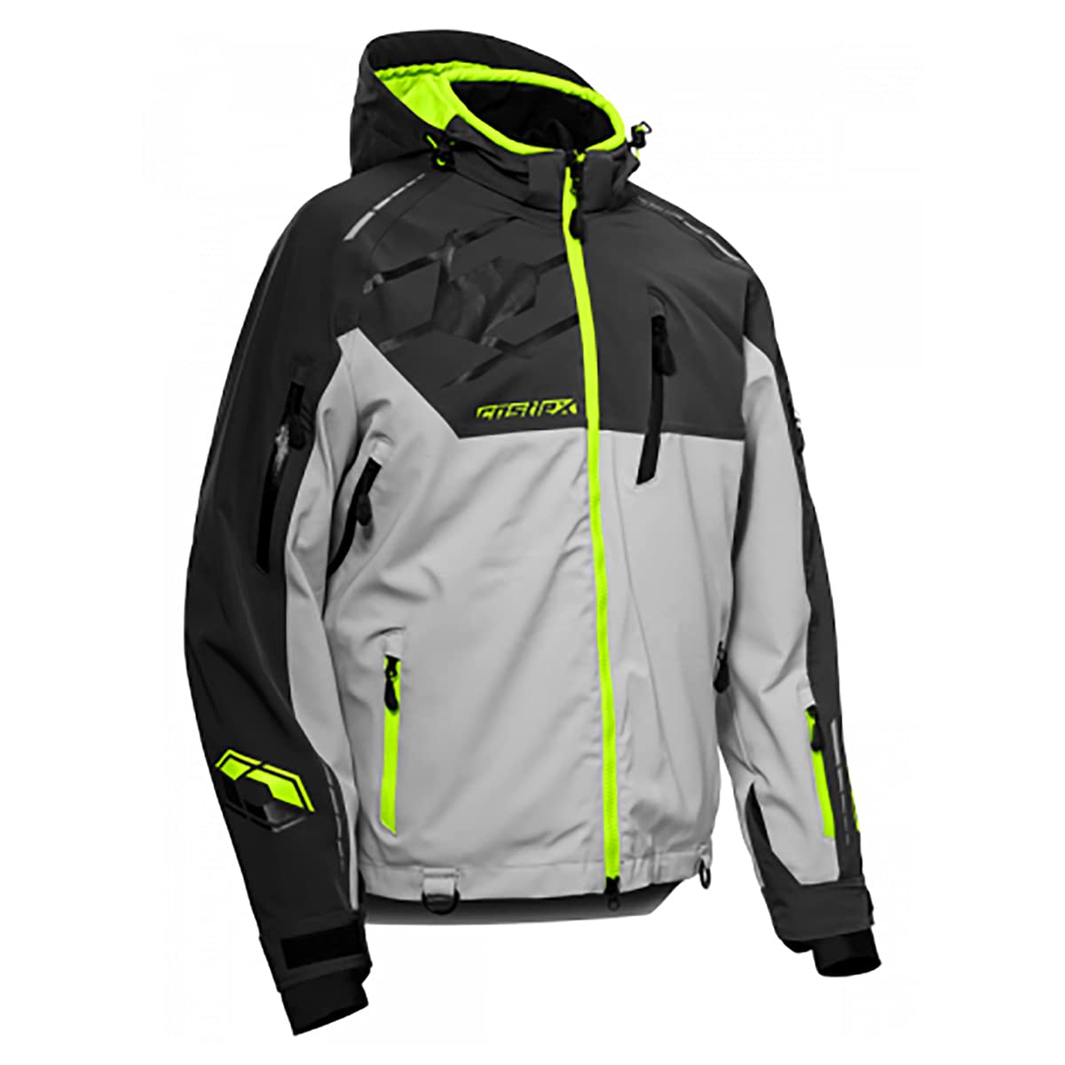 Castle X Men's Flex Jacket - Charcoal/Silver/High-Visibility Motorcycle Jacket, Size Large - Perfect for Riding & Outdoor Adventures