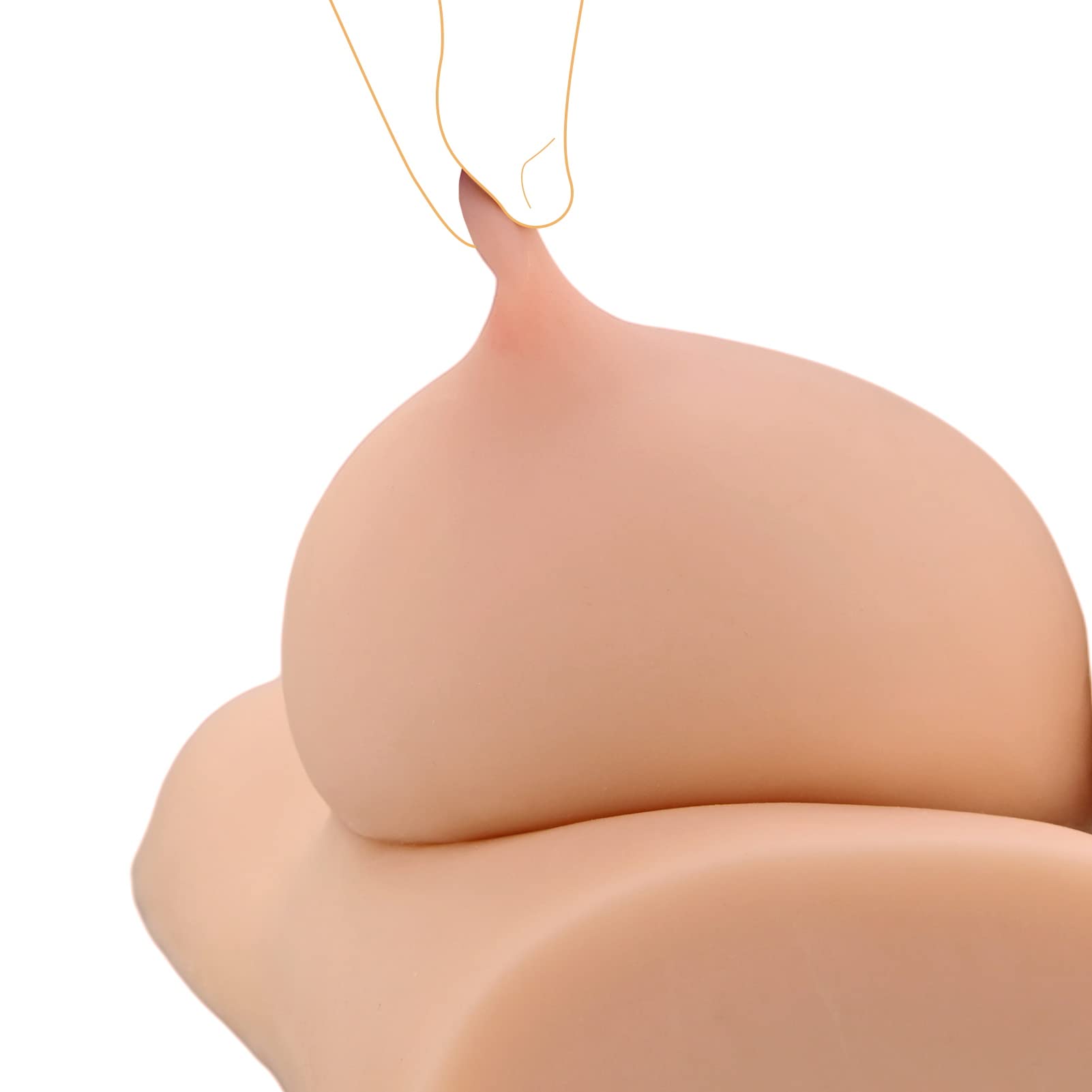 Realistic Big Double D Breast Masturbator - Lifelike Male Sex Toy for Solo Pleasure & Couples Play - Perfect for Home Use & Fantasy Fulfillment