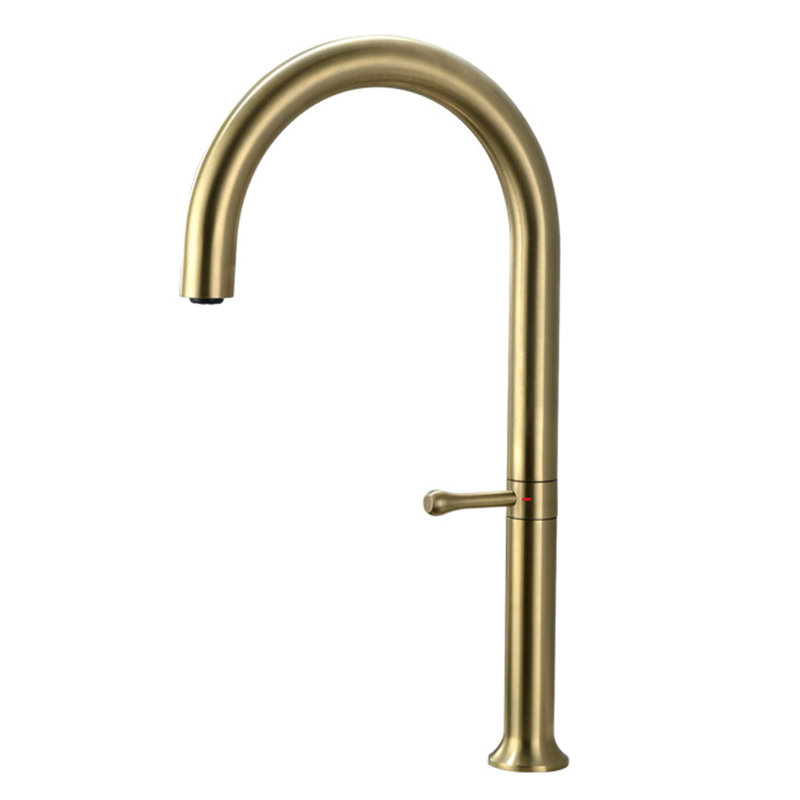 Stainless Steel Single Lever Kitchen Faucet with 360° Swivel Spout - Brushed Nickel High Arc Monobloc Mixer Tap for Sink - Perfect for Modern Kitchens, Dishwashing & Food Prep