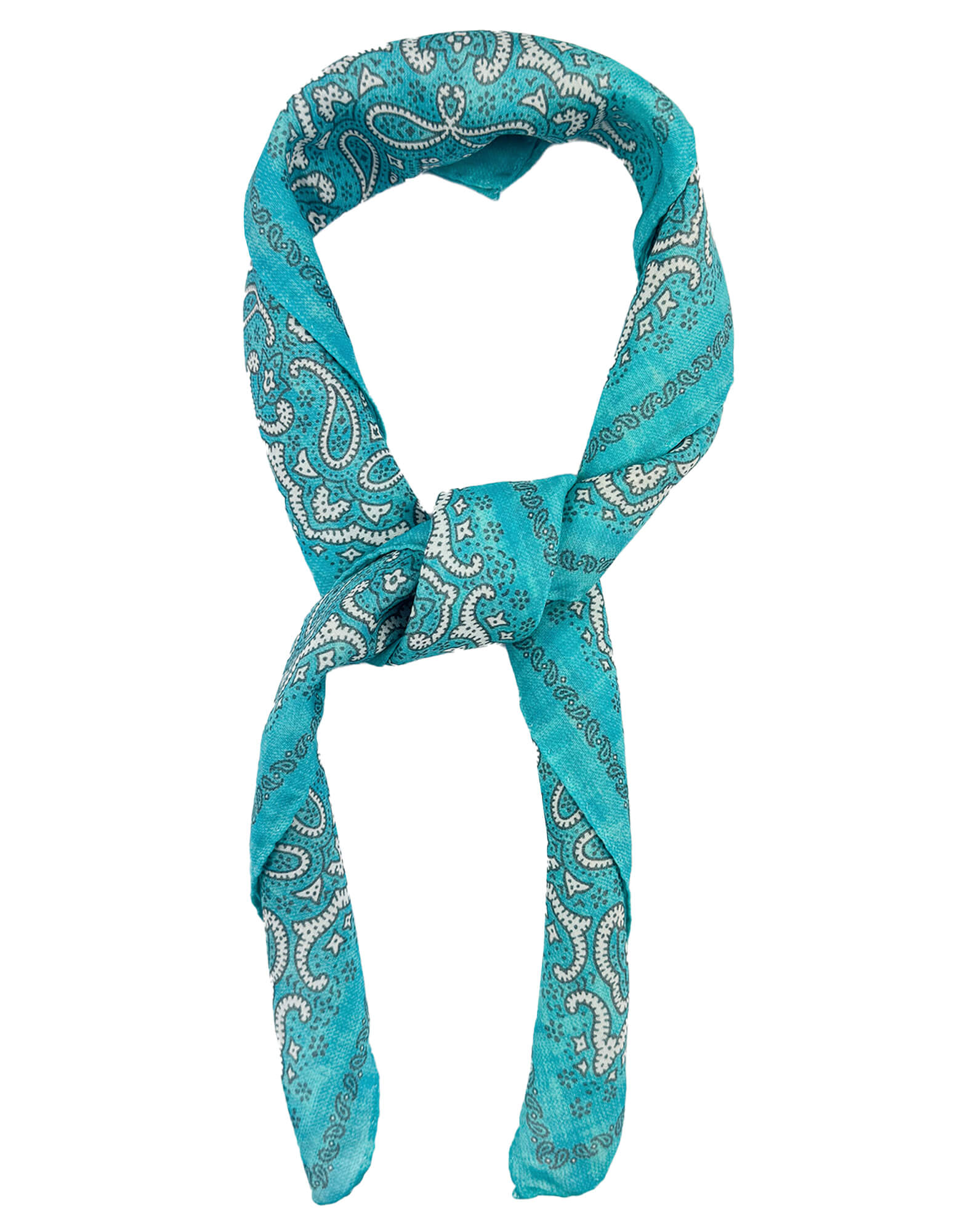 CANTINI Egidio Bandana - Stylish Aqua Blue Bandana for Men & Women | Fashion Accessory for Outdoor, Sports & Casual Wear